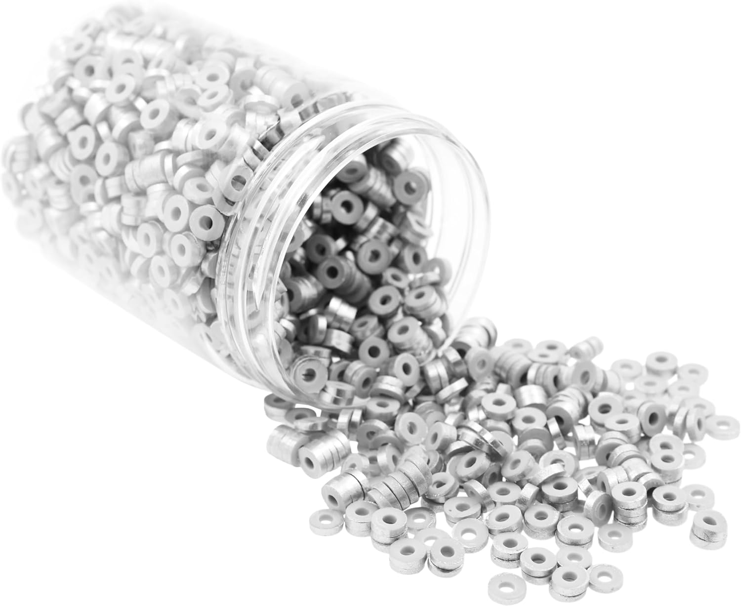 Flat Round Polymer Clay Beads for Jewelry Making Clay Heishi Beads Flat Beads - Disc Beads for Spacer Necklace Bracelet Earrings 4mm 6mm 8mm