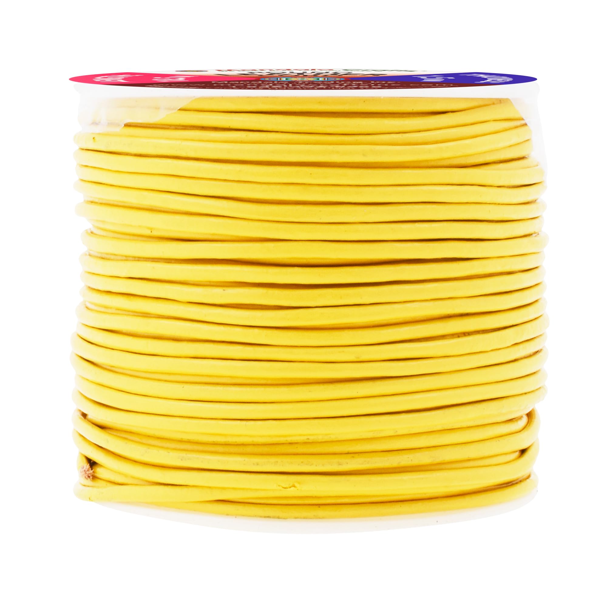 Mandala Crafts Round Cowhide Genuine Leather String Cord, Natural Rawhide Rope for Jewelry Making, Kumihimo Braiding, Shoelaces