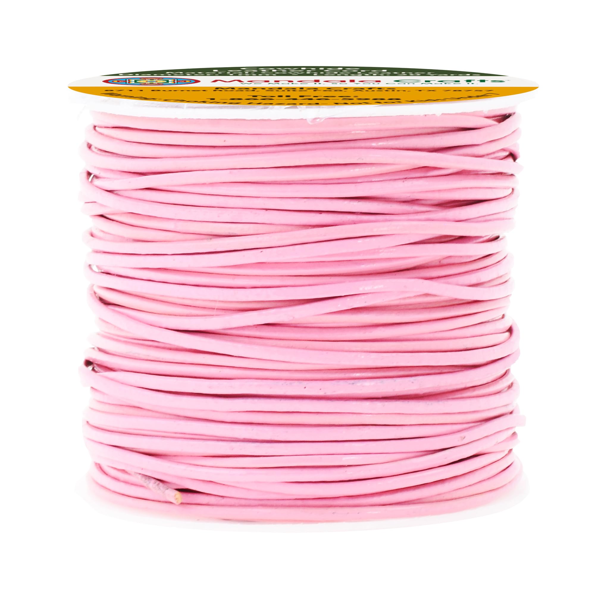 Mandala Crafts Round Cowhide Genuine Leather String Cord, Natural Rawhide Rope for Jewelry Making, Kumihimo Braiding, Shoelaces