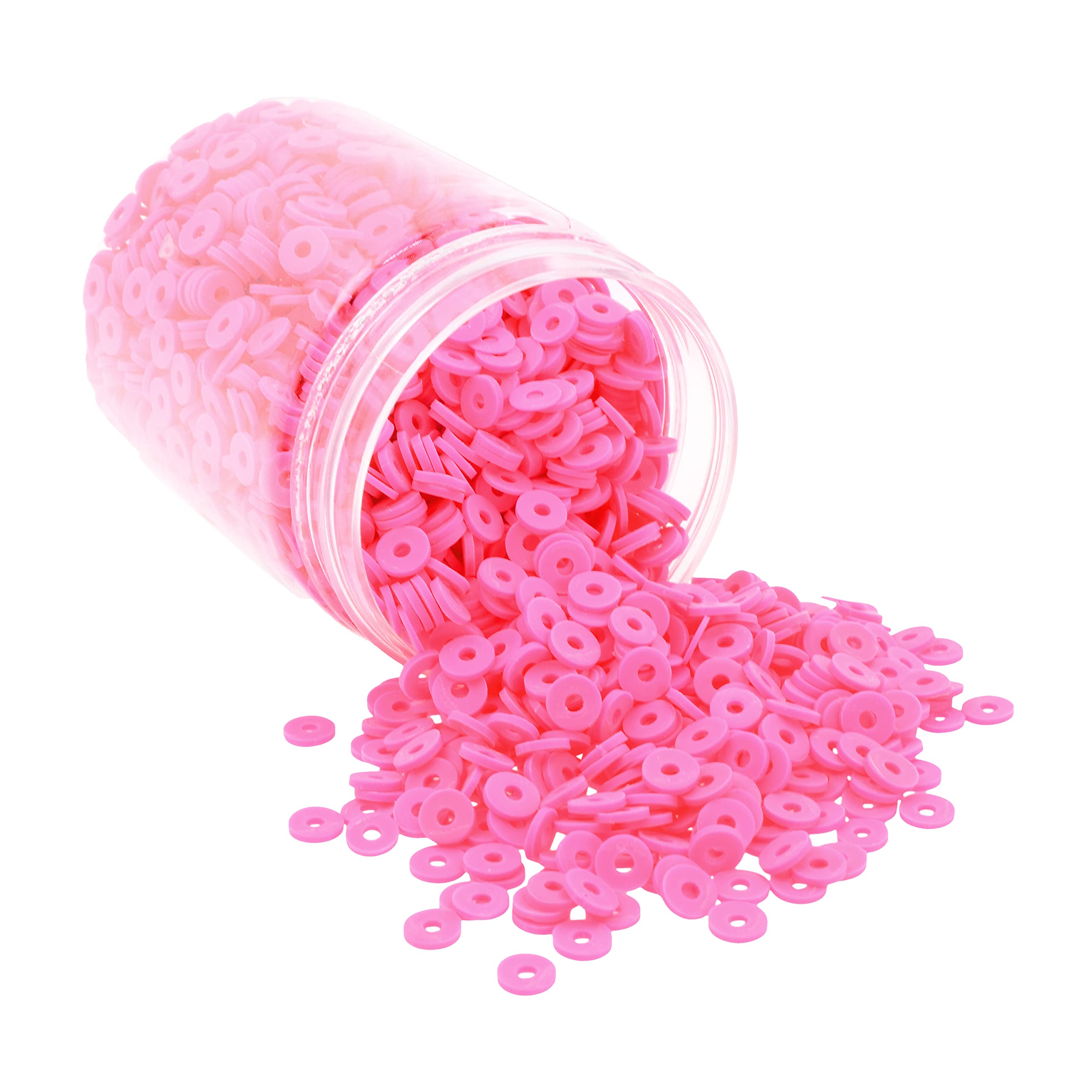 Flat Round Polymer Clay Beads for Jewelry Making Clay Heishi Beads Flat Beads - Disc Beads for Spacer Necklace Bracelet Earrings 4mm 6mm 8mm