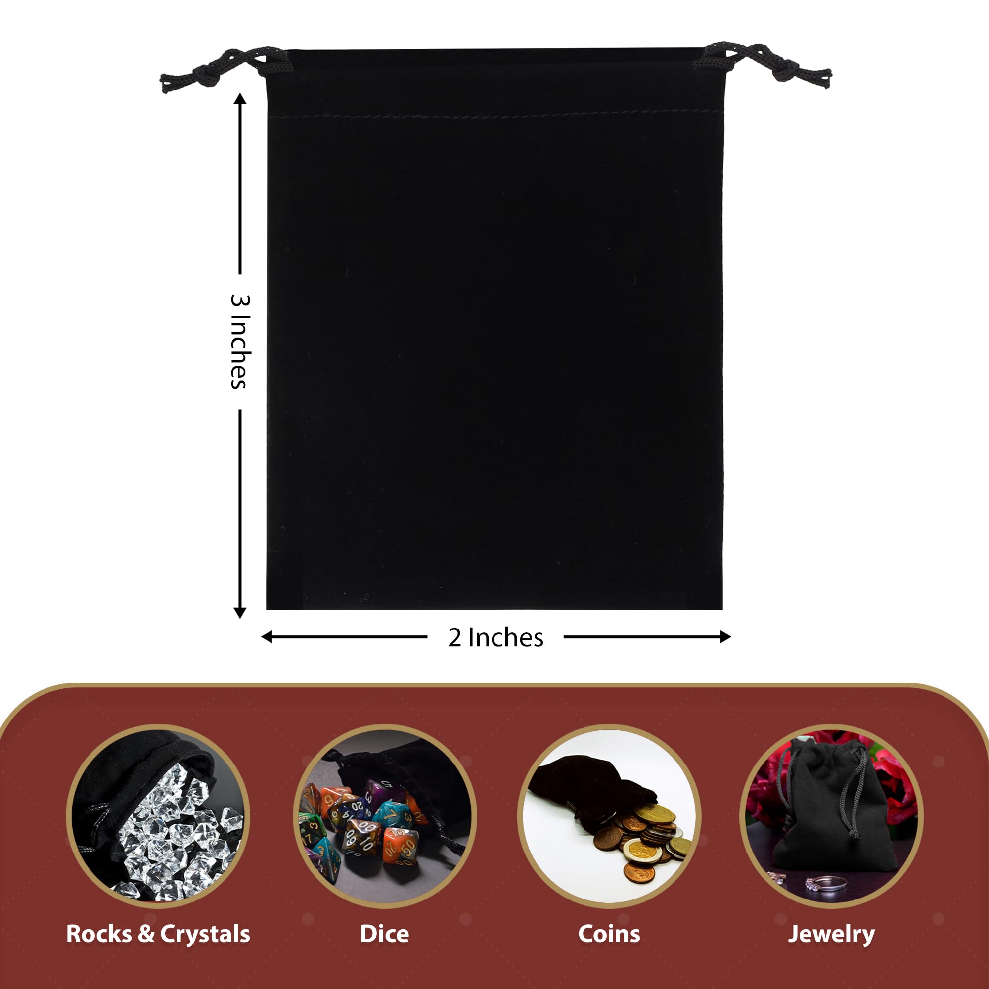 Mandala Crafts Velvet Drawstring Bags for Velvet Gift Bags - Velvet Bags with Drawstringsfor Packaging Velvet Jewelry Bags