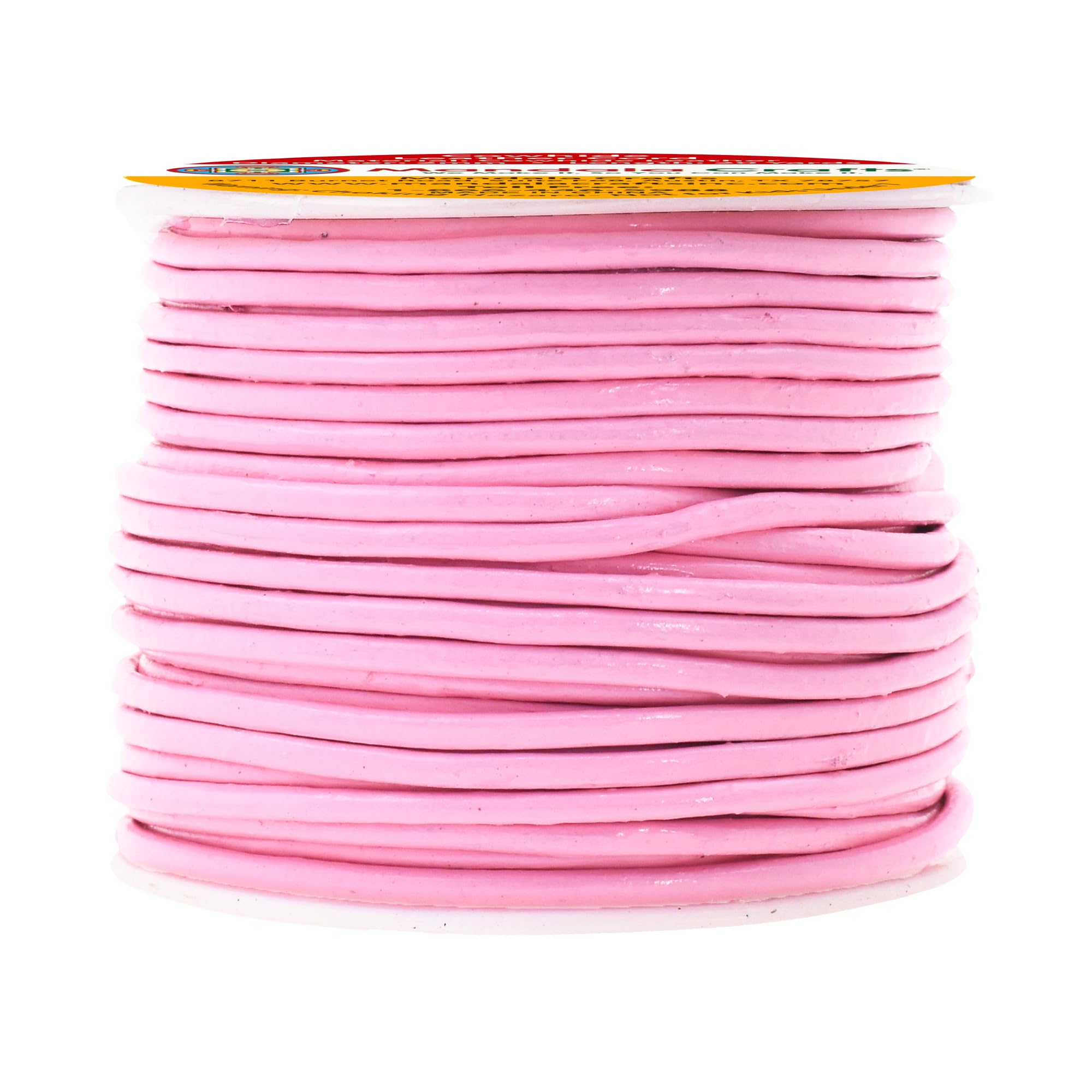 Mandala Crafts Round Cowhide Genuine Leather String Cord, Natural Rawhide Rope for Jewelry Making, Kumihimo Braiding, Shoelaces