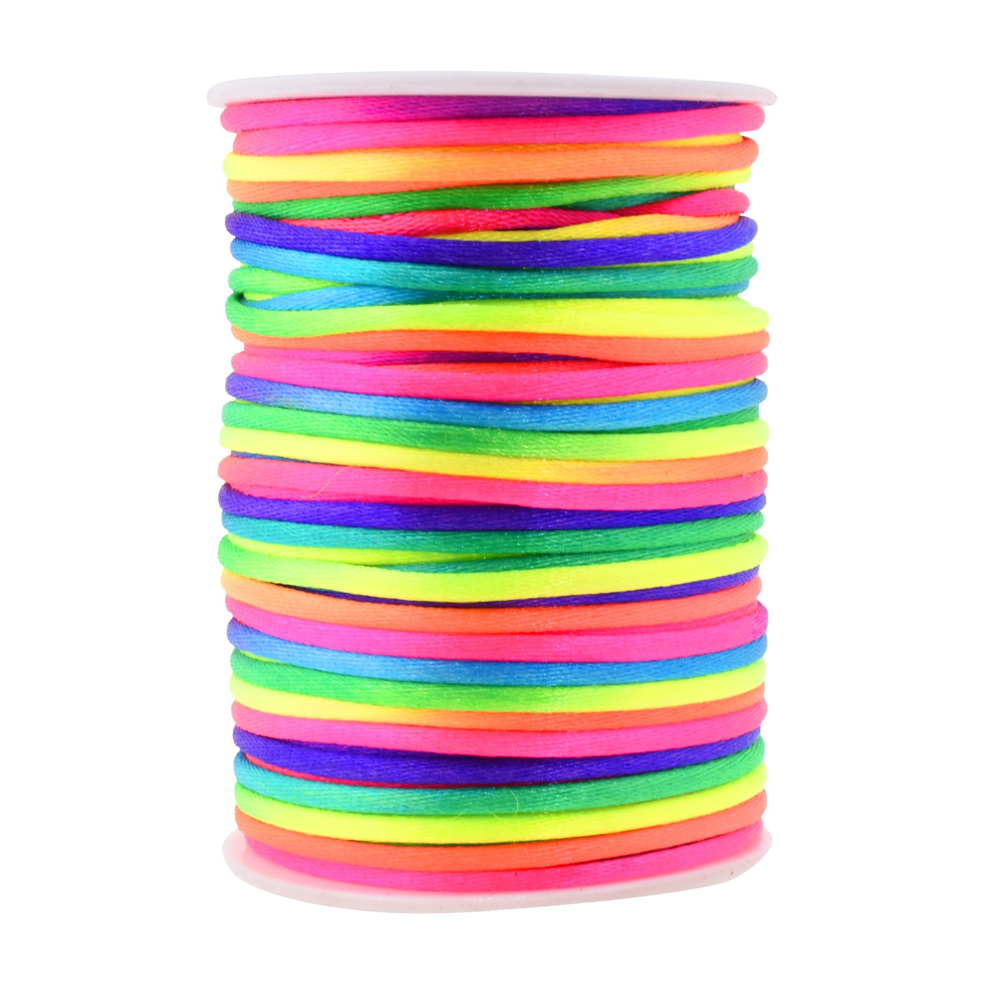 Mandala Crafts Satin Rattail Cord String from Nylon for Chinese Knot, Macrame, Trim, Jewelry Making