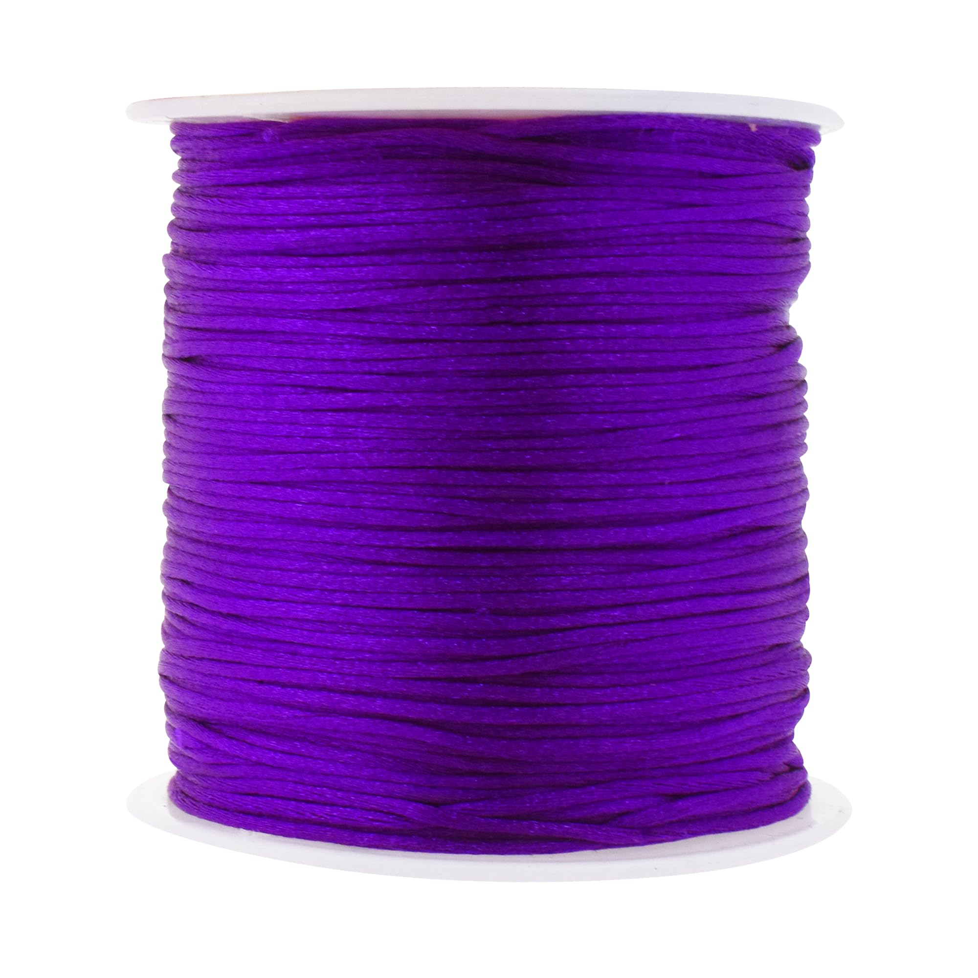 Mandala Crafts Satin Rattail Cord String from Nylon for Chinese Knot, Macrame, Trim, Jewelry Making