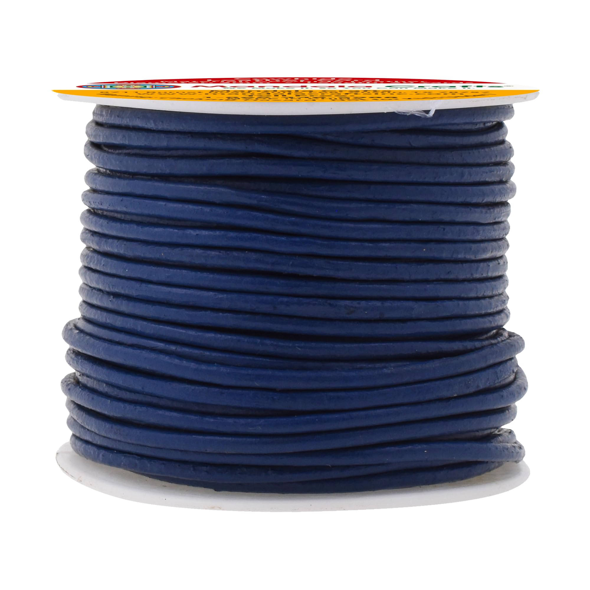 Mandala Crafts Round Cowhide Genuine Leather String Cord, Natural Rawhide Rope for Jewelry Making, Kumihimo Braiding, Shoelaces