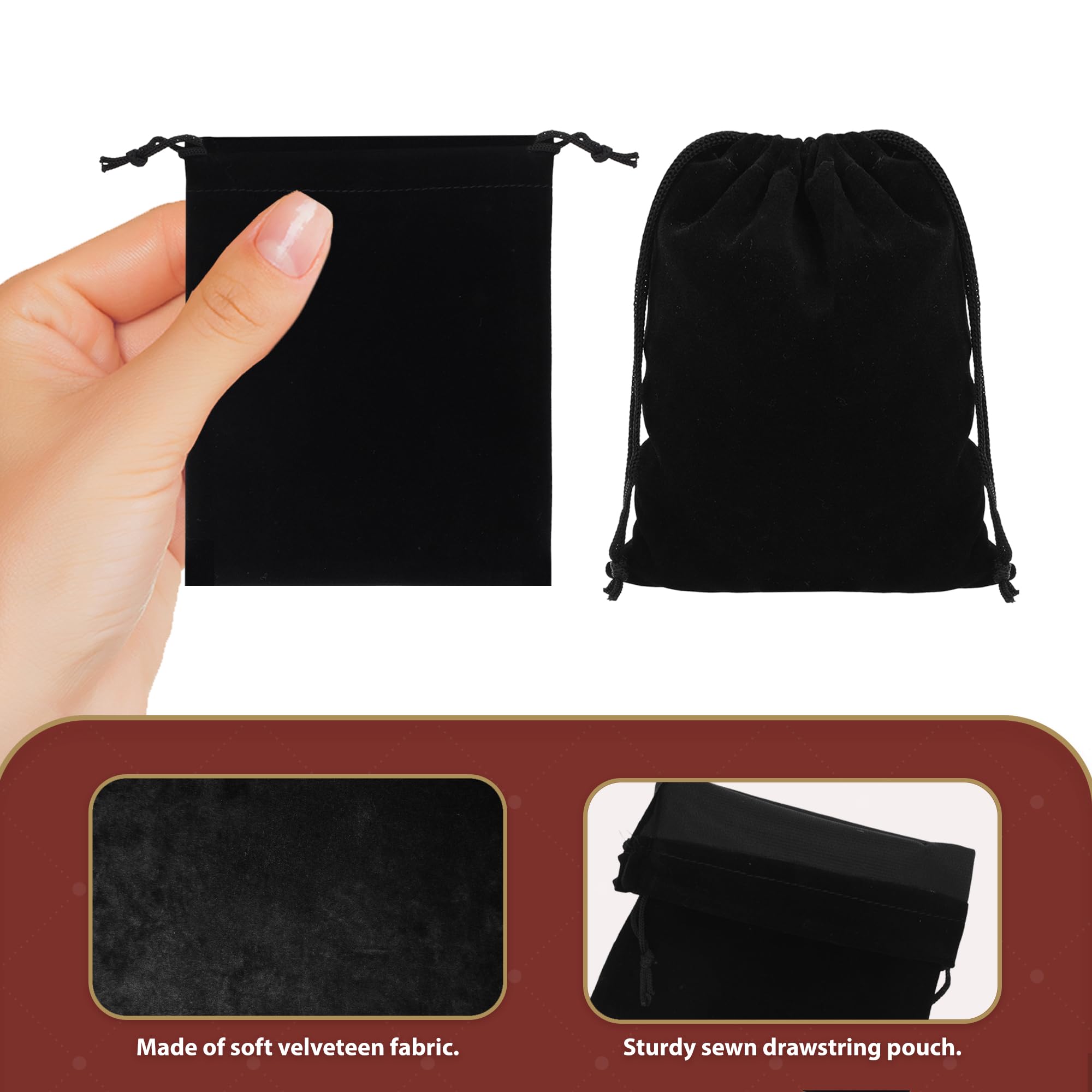 Mandala Crafts Velvet Drawstring Bags for Velvet Gift Bags - Velvet Bags with Drawstringsfor Packaging Velvet Jewelry Bags