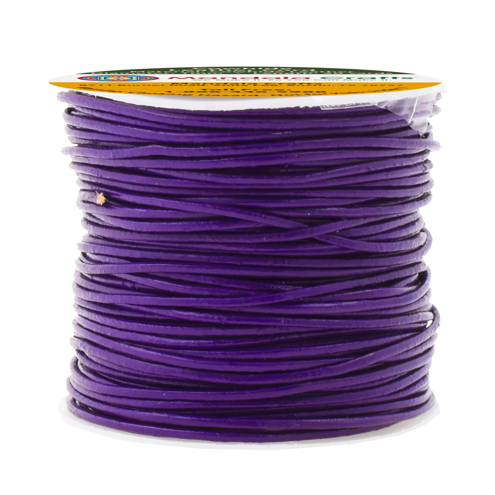 Mandala Crafts Round Cowhide Genuine Leather String Cord, Natural Rawhide Rope for Jewelry Making, Kumihimo Braiding, Shoelaces