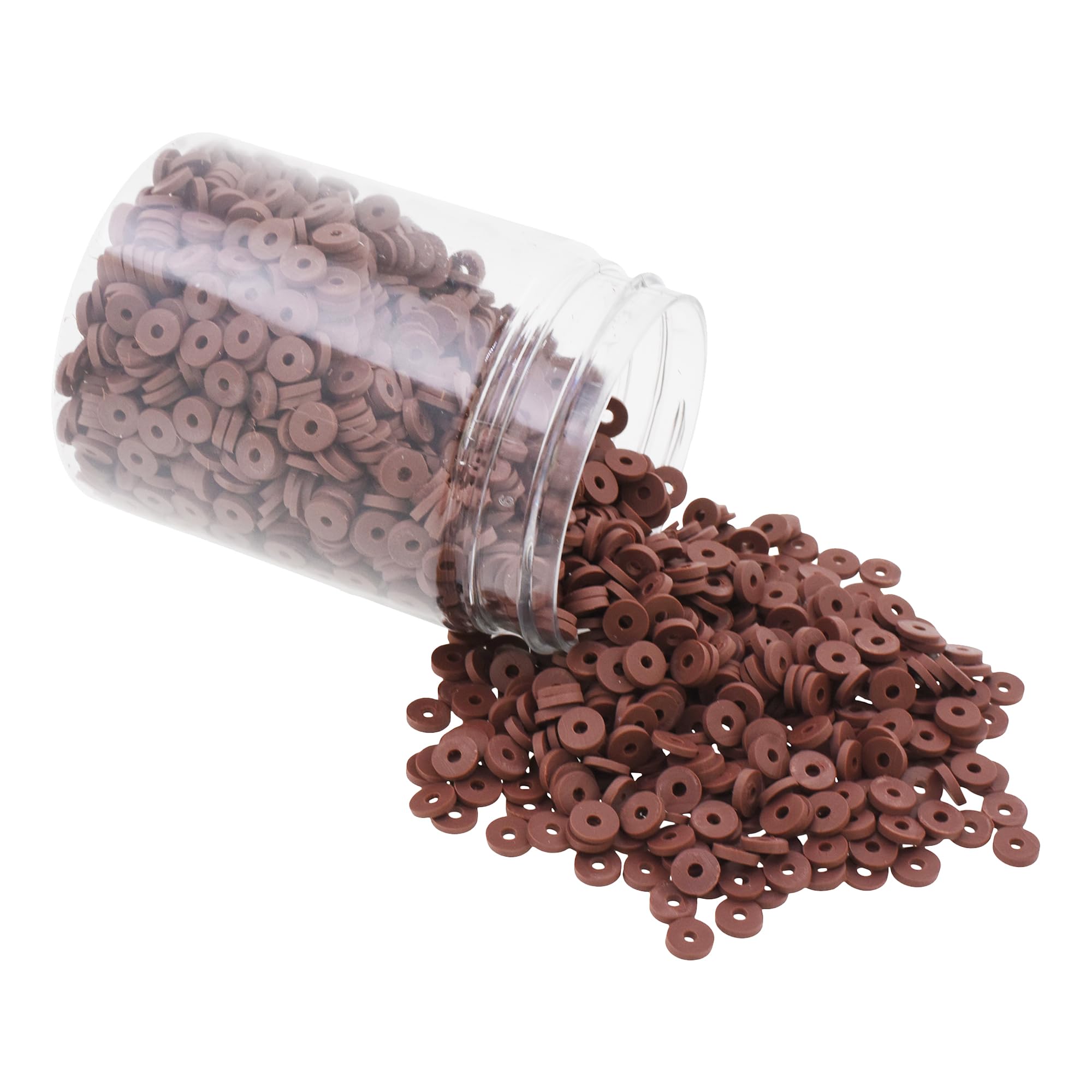 Flat Round Polymer Clay Beads for Jewelry Making Clay Heishi Beads Flat Beads - Disc Beads for Spacer Necklace Bracelet Earrings 4mm 6mm 8mm