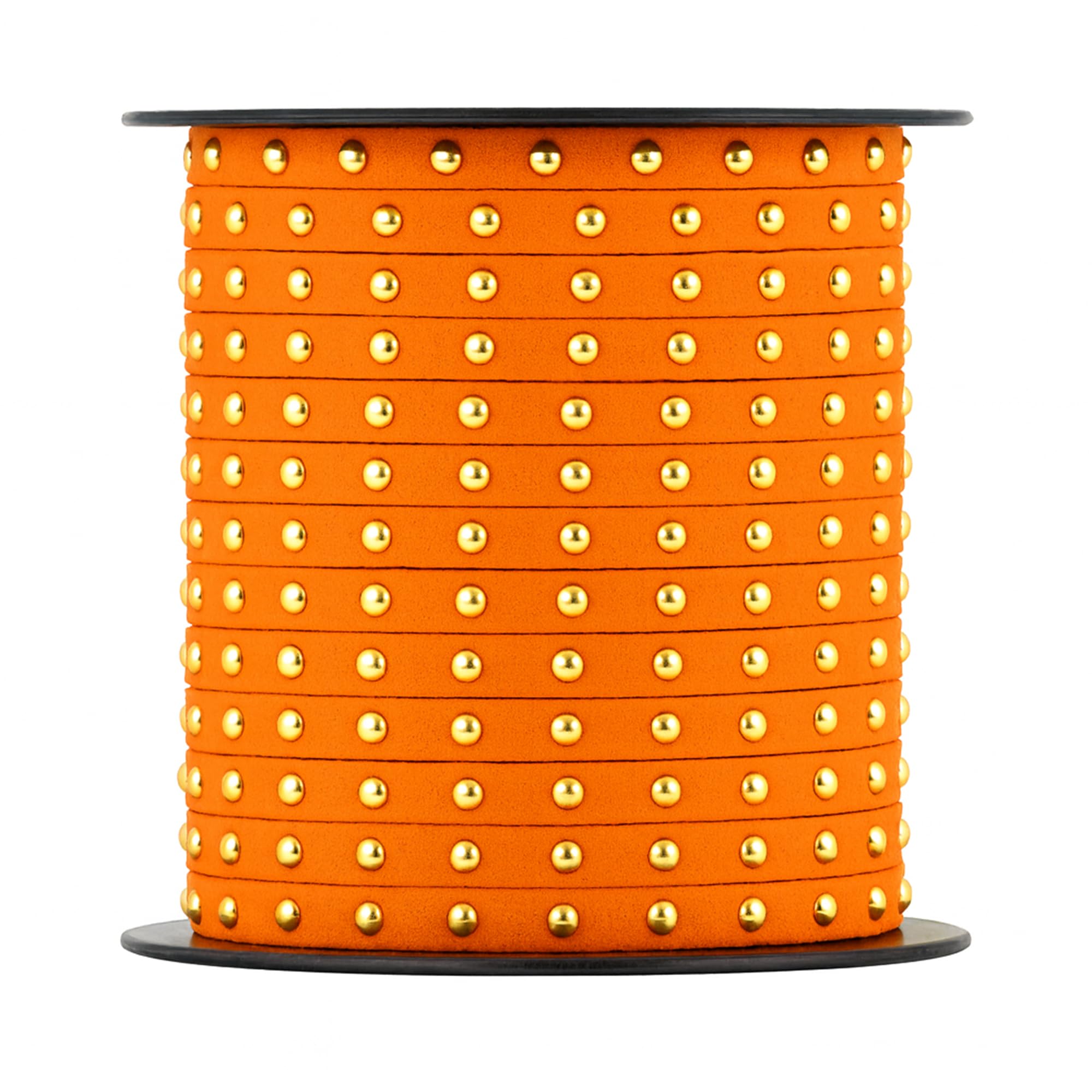 Studded Faux Suede Cord Rope for Jewelry Making - 20 Yards Faux Leather Ribbon - Flat Micro Fiber Leather String Faux Leather Lace with Rivets