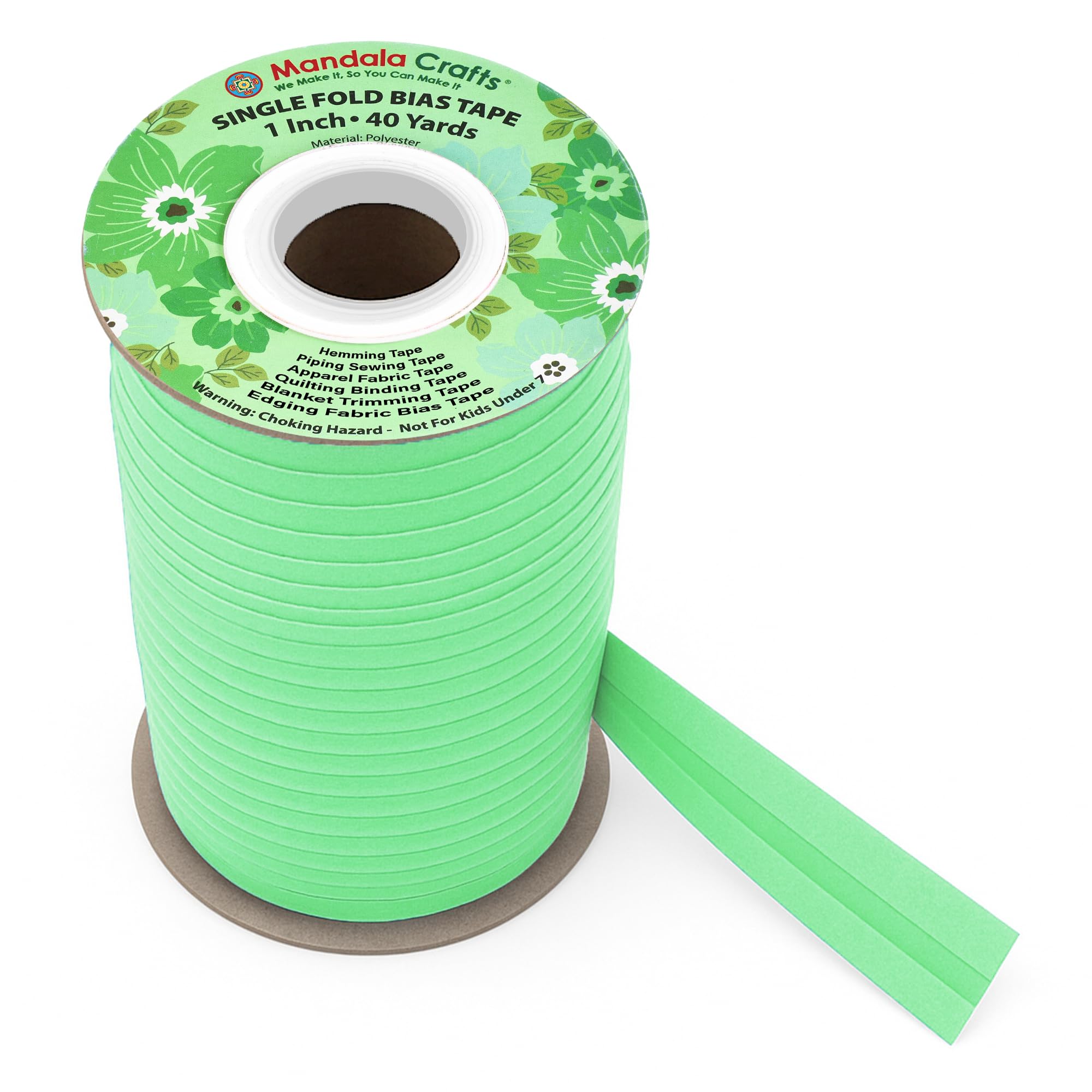 1 Inch Fabric Single Fold Bias Tape for Sewing Piping Hemming - 40 Yds Bias Tape Blanket Quilt Bias Binding Tape - Seam Binding Tape