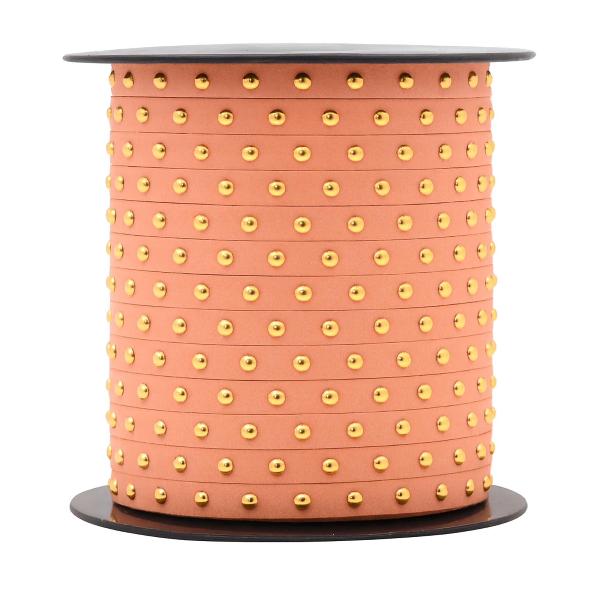 Studded Faux Suede Cord Rope for Jewelry Making - 20 Yards Faux Leather Ribbon - Flat Micro Fiber Leather String Faux Leather Lace with Rivets