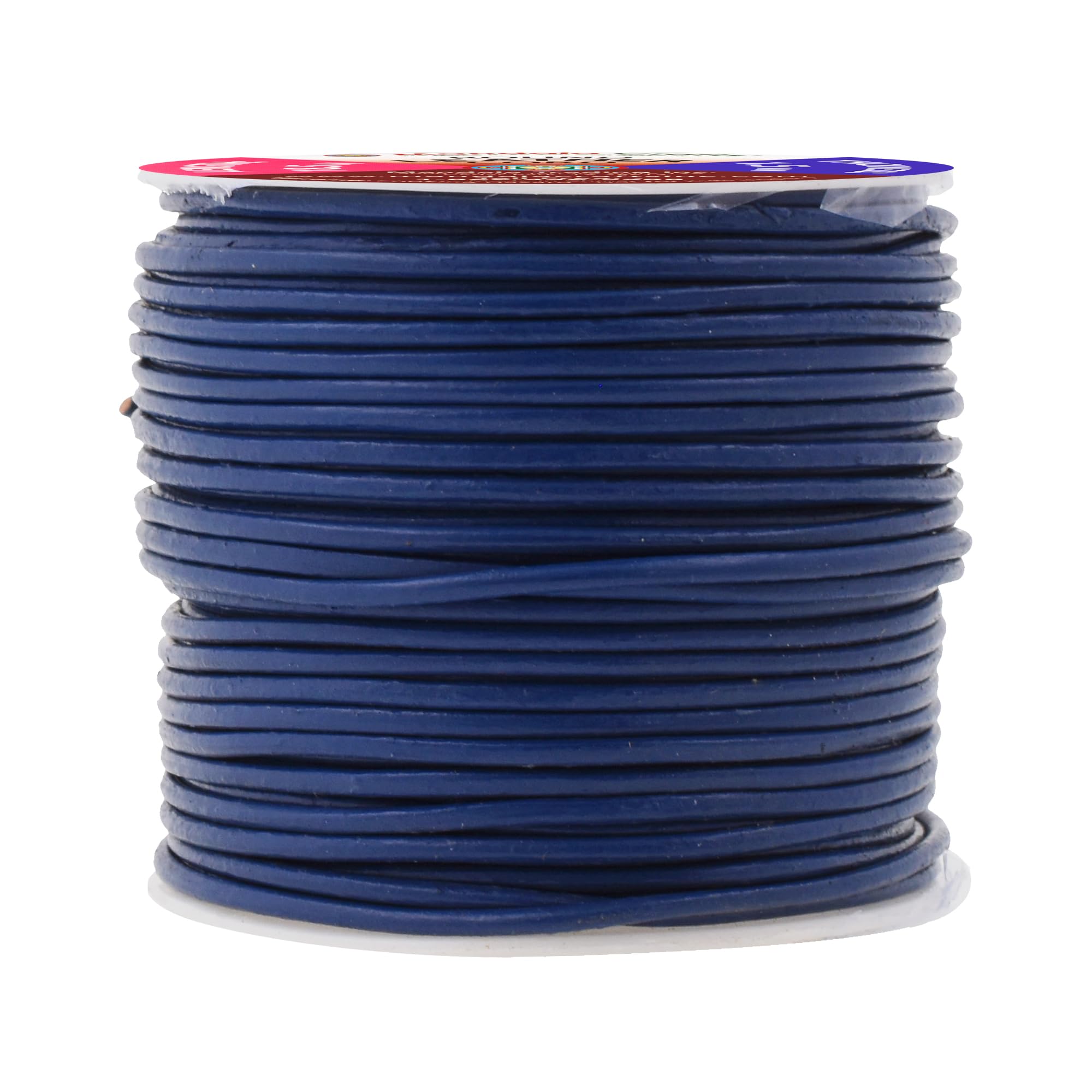 Mandala Crafts Round Cowhide Genuine Leather String Cord, Natural Rawhide Rope for Jewelry Making, Kumihimo Braiding, Shoelaces