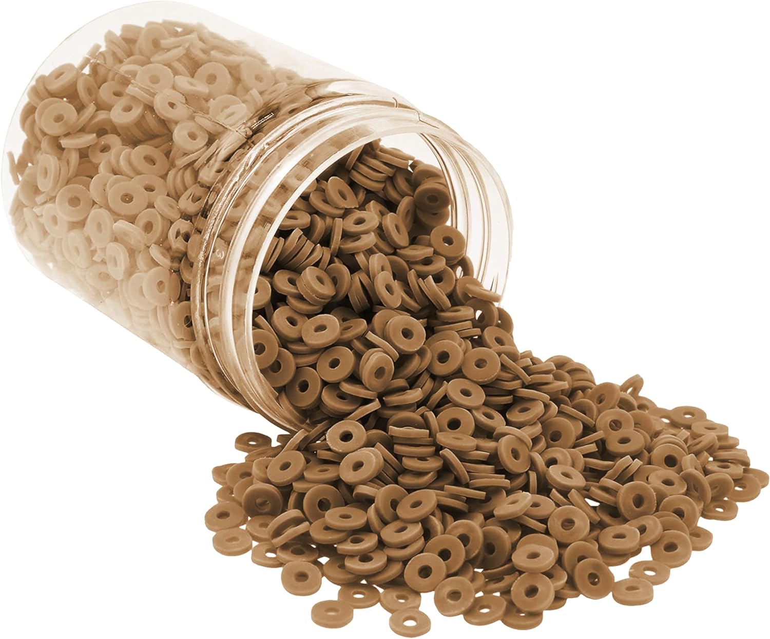 Flat Round Polymer Clay Beads for Jewelry Making Clay Heishi Beads Flat Beads - Disc Beads for Spacer Necklace Bracelet Earrings 4mm 6mm 8mm