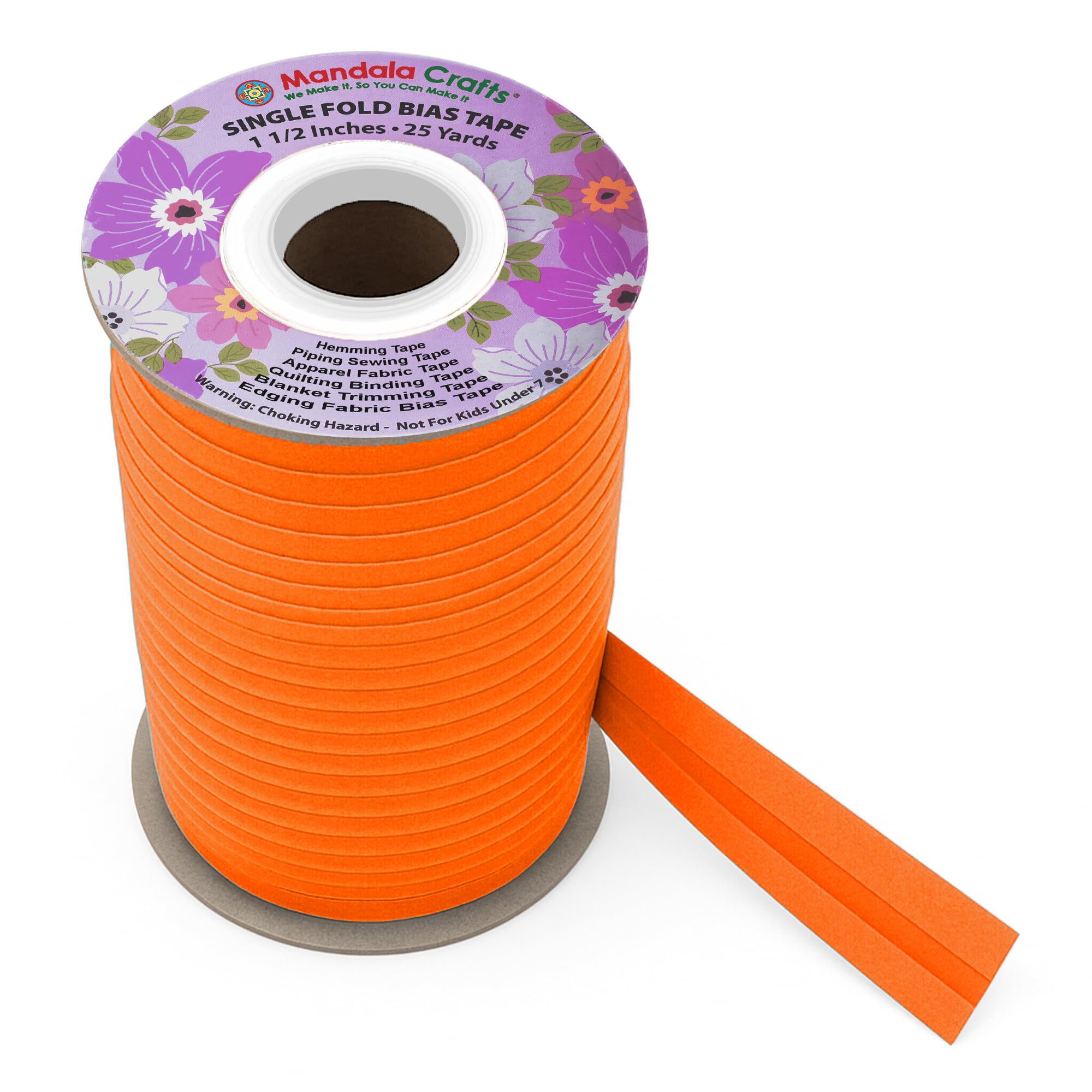 1 1/2 Inch Fabric Single Fold Bias Tape for Sewing Piping Hemming - 25 Yds Bias Tape Blanket Quilt Bias Binding Tape - Seam Binding Tape