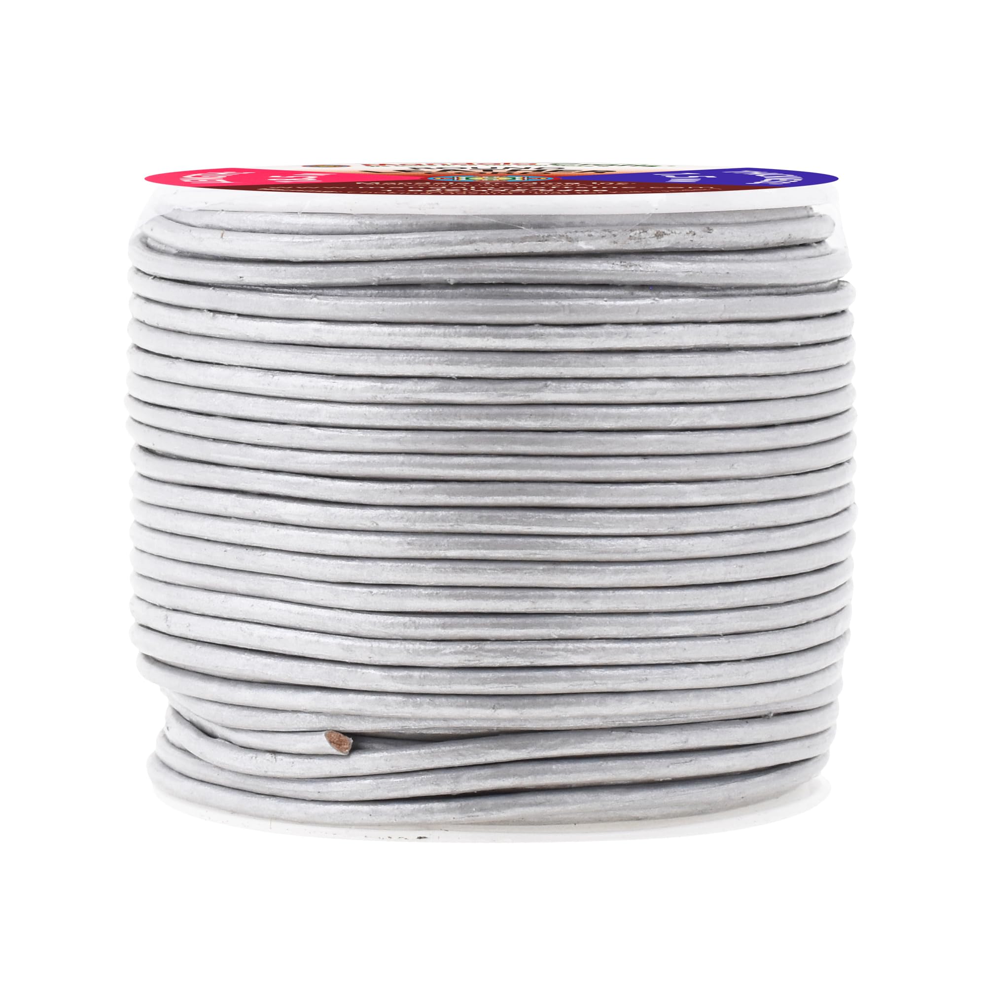 Mandala Crafts Round Cowhide Genuine Leather String Cord, Natural Rawhide Rope for Jewelry Making, Kumihimo Braiding, Shoelaces