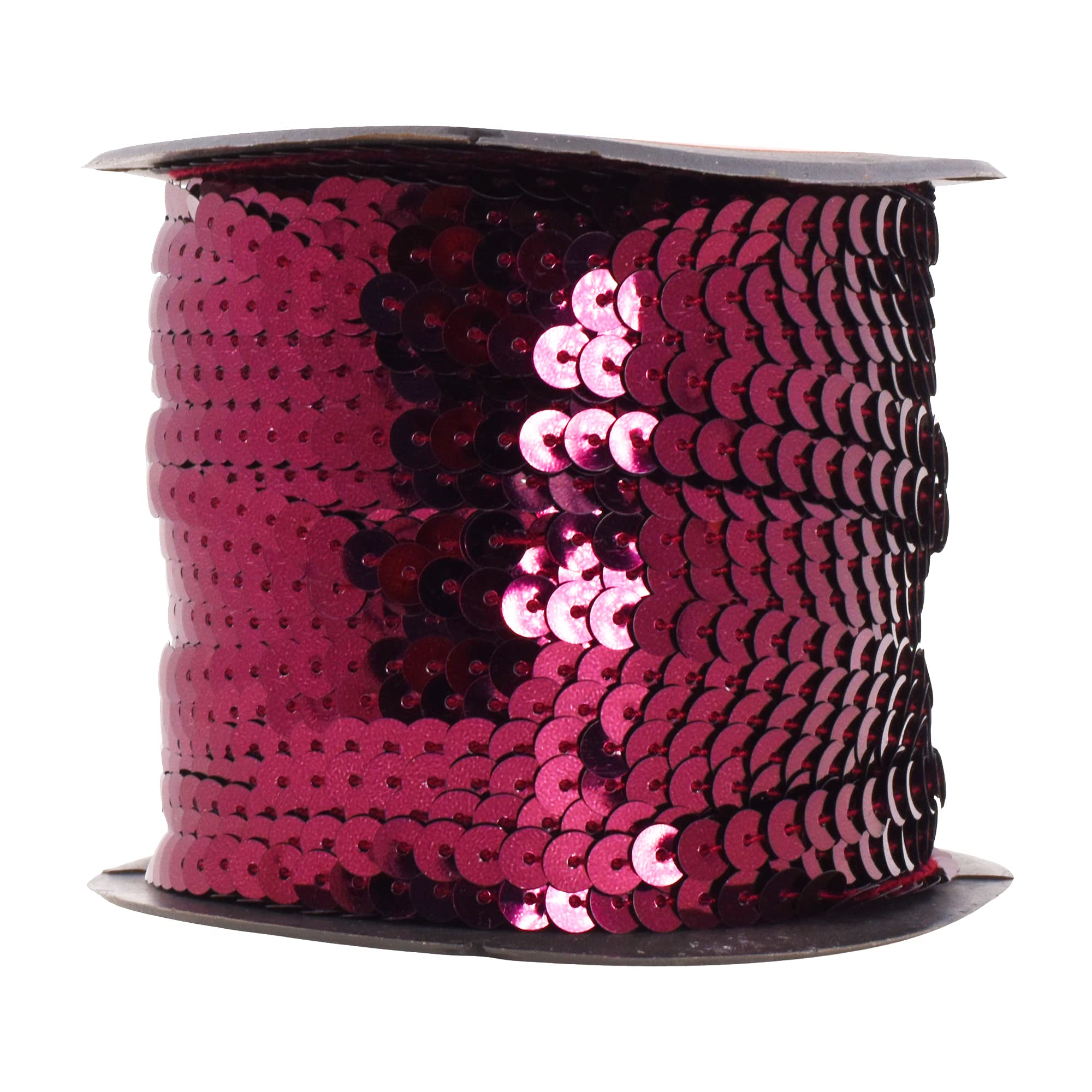 Mandala Crafts Flat Sequin Strip Trim on Strings for Crafts, Fringe, and Sewing; 100 Yard Roll