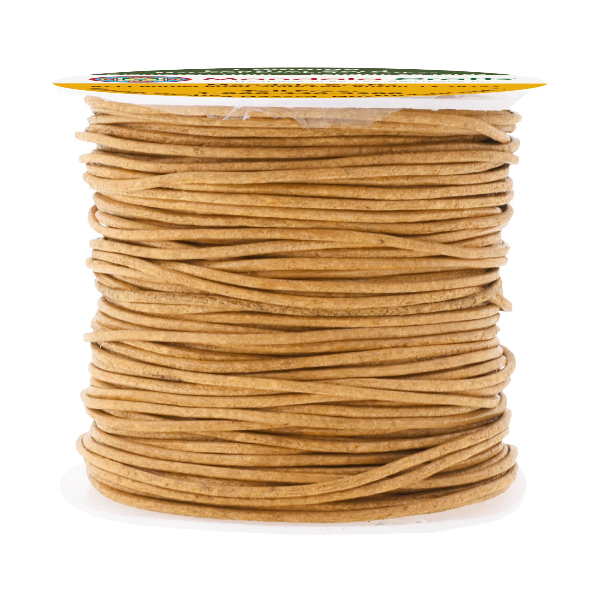 Mandala Crafts Round Cowhide Genuine Leather String Cord, Natural Rawhide Rope for Jewelry Making, Kumihimo Braiding, Shoelaces