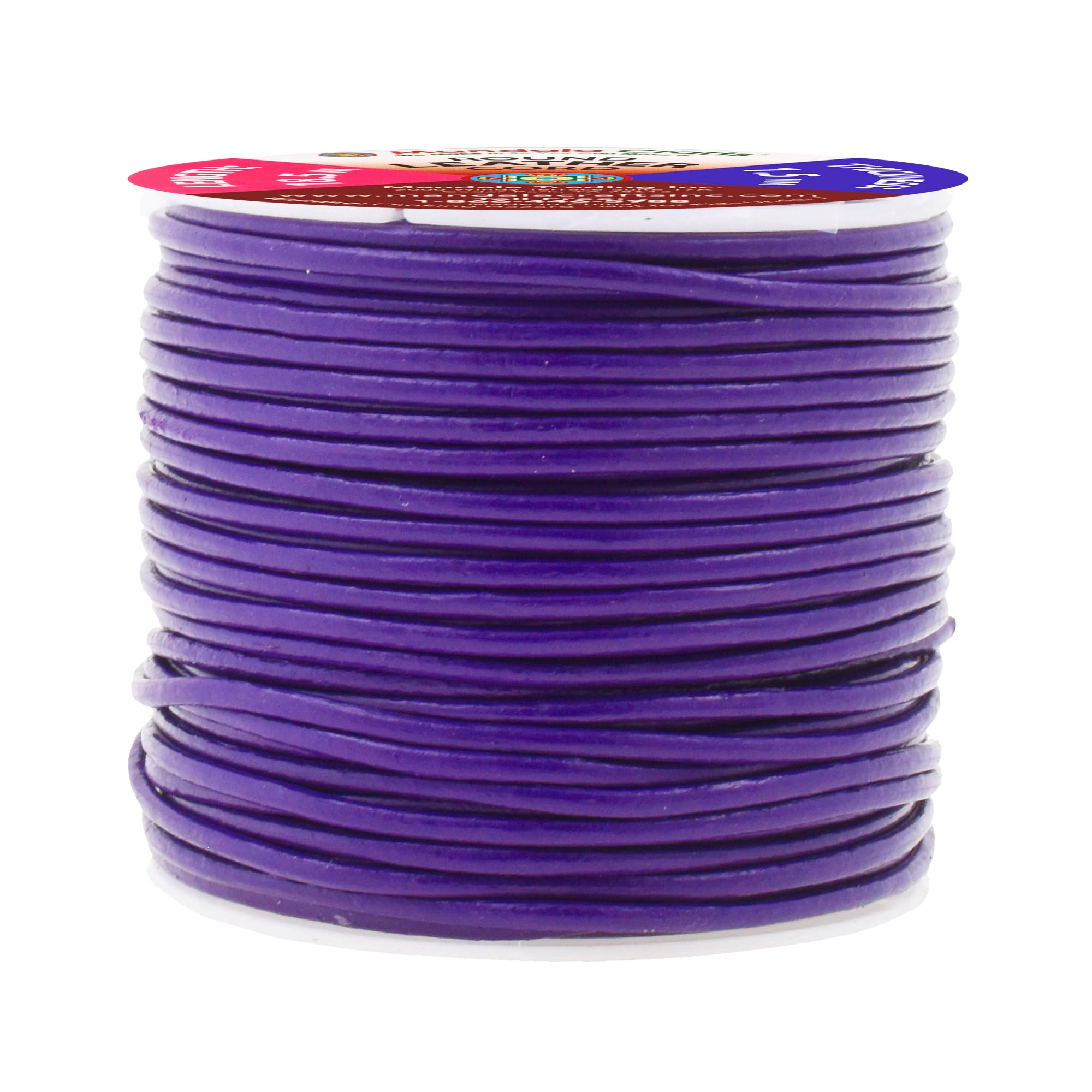 Mandala Crafts Round Cowhide Genuine Leather String Cord, Natural Rawhide Rope for Jewelry Making, Kumihimo Braiding, Shoelaces