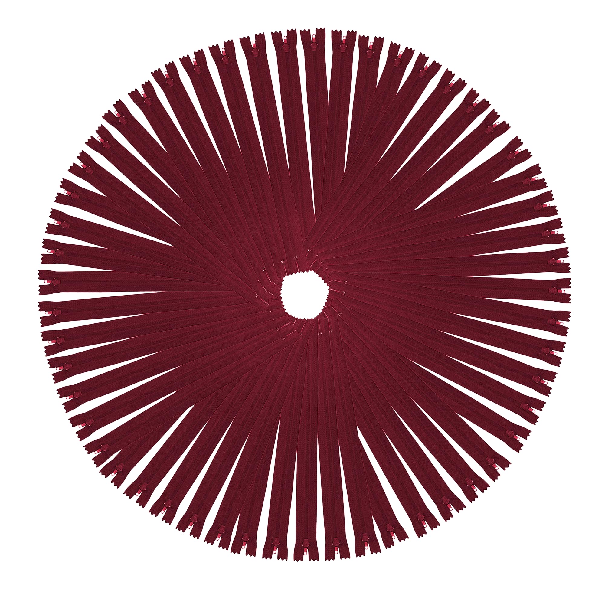 Mandala Crafts Burgundy Nylon Zippers for Sewing Zipper in Bulk - Burgundy Zippers Sewing Supplies - Burgundy Sewing Zippers for Tailor Zipper Replacement