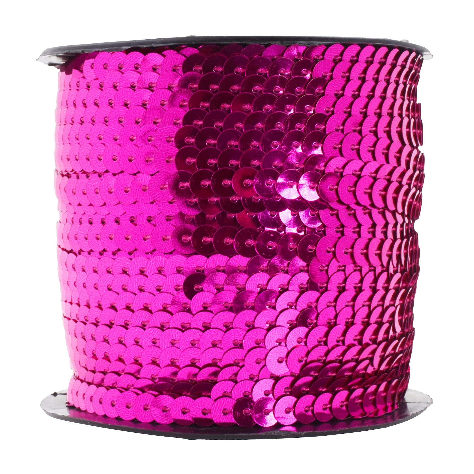 Mandala Crafts Flat Sequin Strip Trim on Strings for Crafts, Fringe, and Sewing; 100 Yard Roll