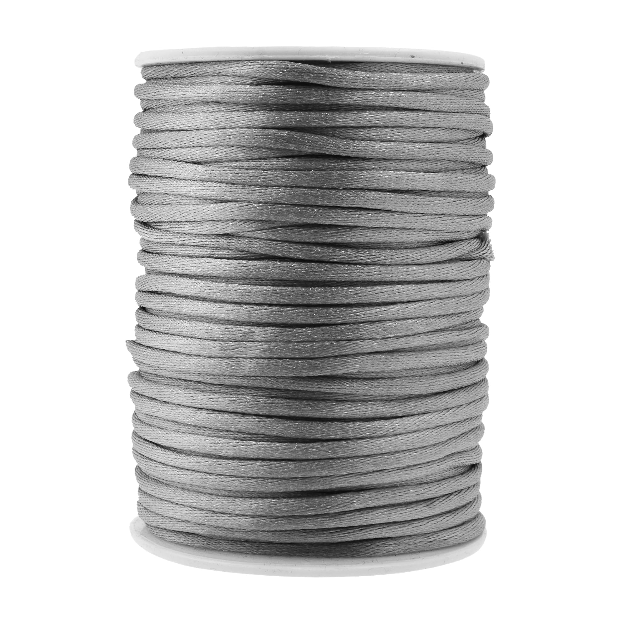 Mandala Crafts Satin Rattail Cord String from Nylon for Chinese Knot, Macrame, Trim, Jewelry Making