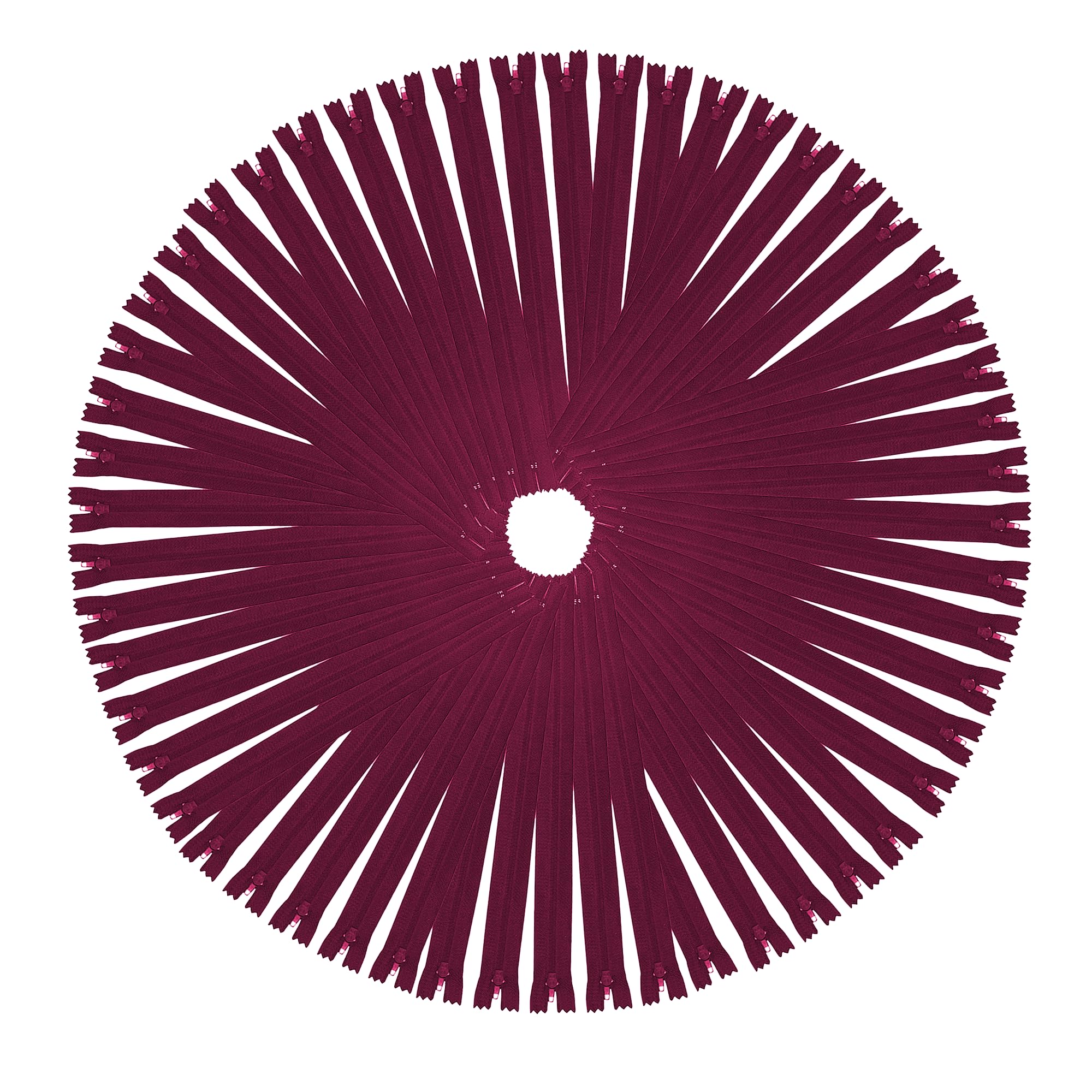 Mandala Crafts Maroon Nylon Zippers for Sewing Maroon Zipper in Bulk - Sewing Zippers for Tailor Zipper Replacement