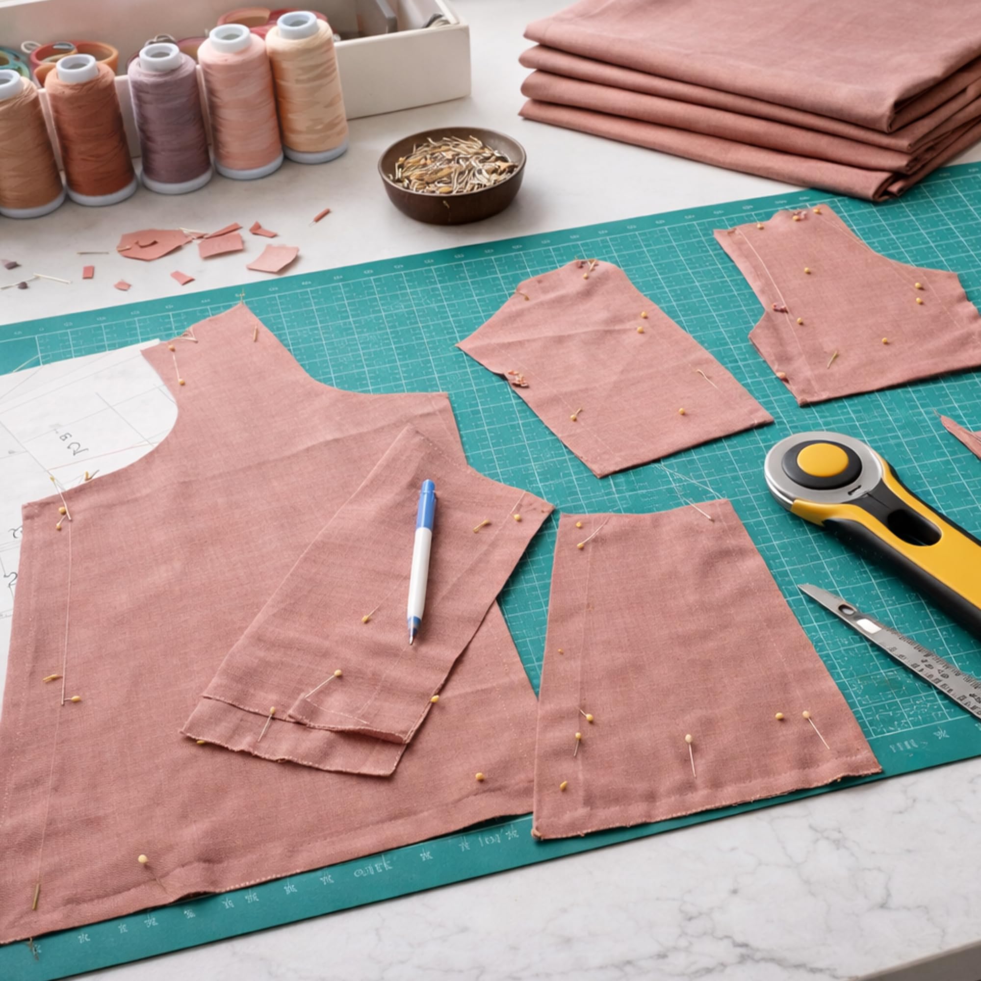 Self-Healing Cutting Mat – Double-Sided 5-Ply Rotary Cutting Board for Sewing, Quilting, Fabric, Leather, Craft, and Scrapbooking