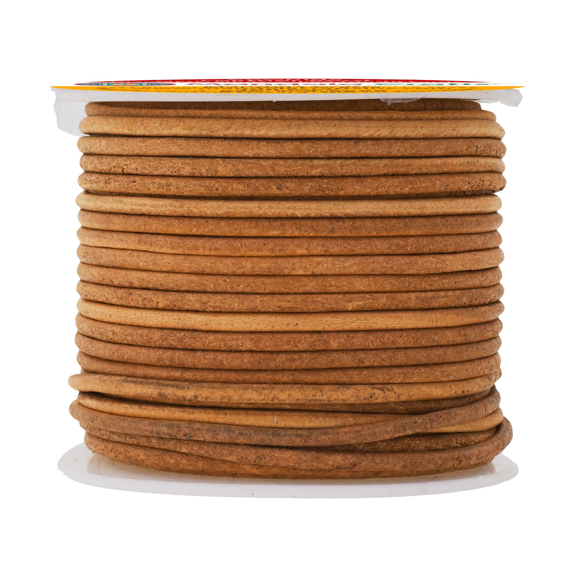 Mandala Crafts Round Cowhide Genuine Leather String Cord, Natural Rawhide Rope for Jewelry Making, Kumihimo Braiding, Shoelaces