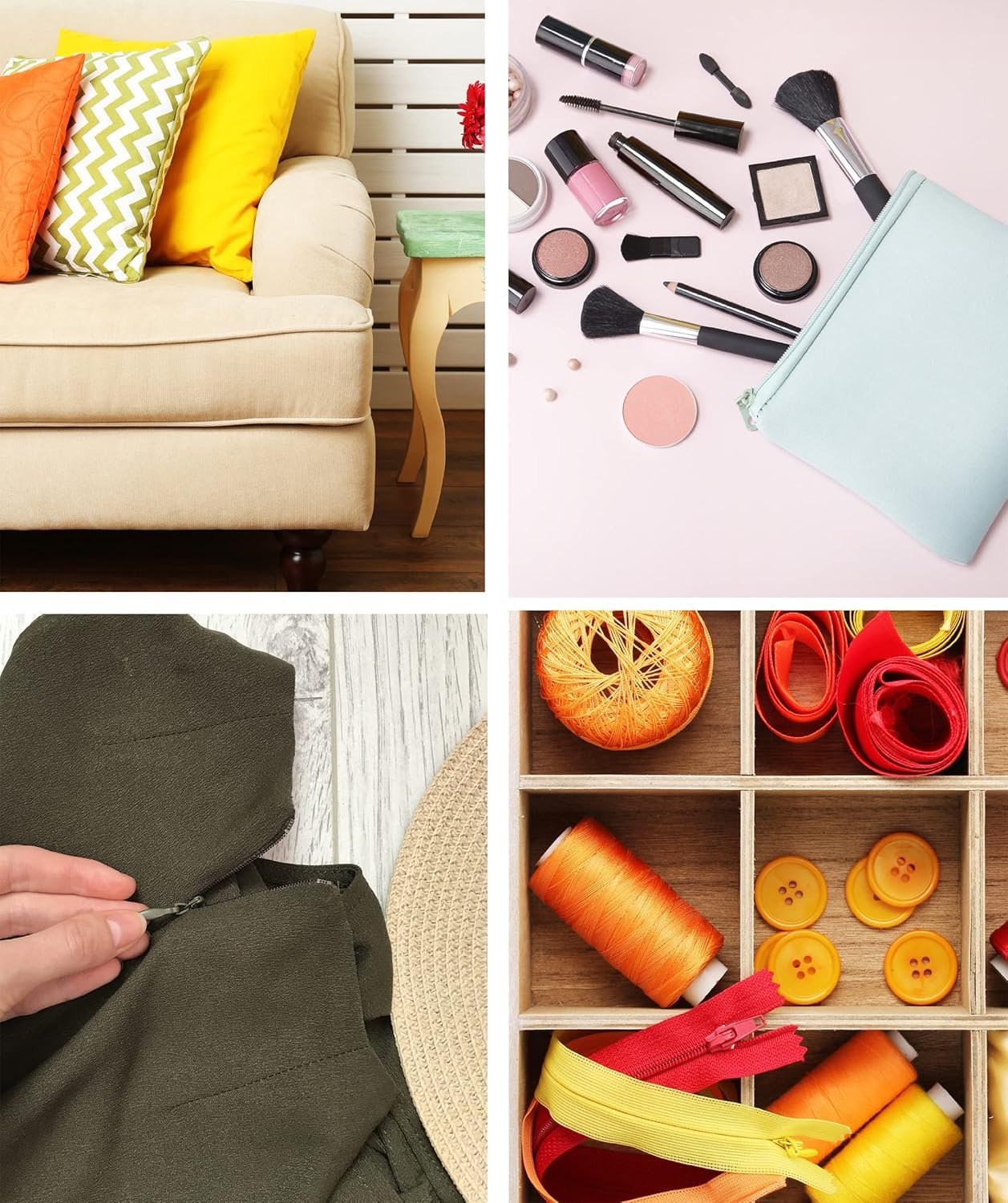 Gray Hidden Zippers - Gray Invisible Zippers - Zippers for Sewing Crafts - #3 Sewing Zippers Bulk Gray Zipper Supplies