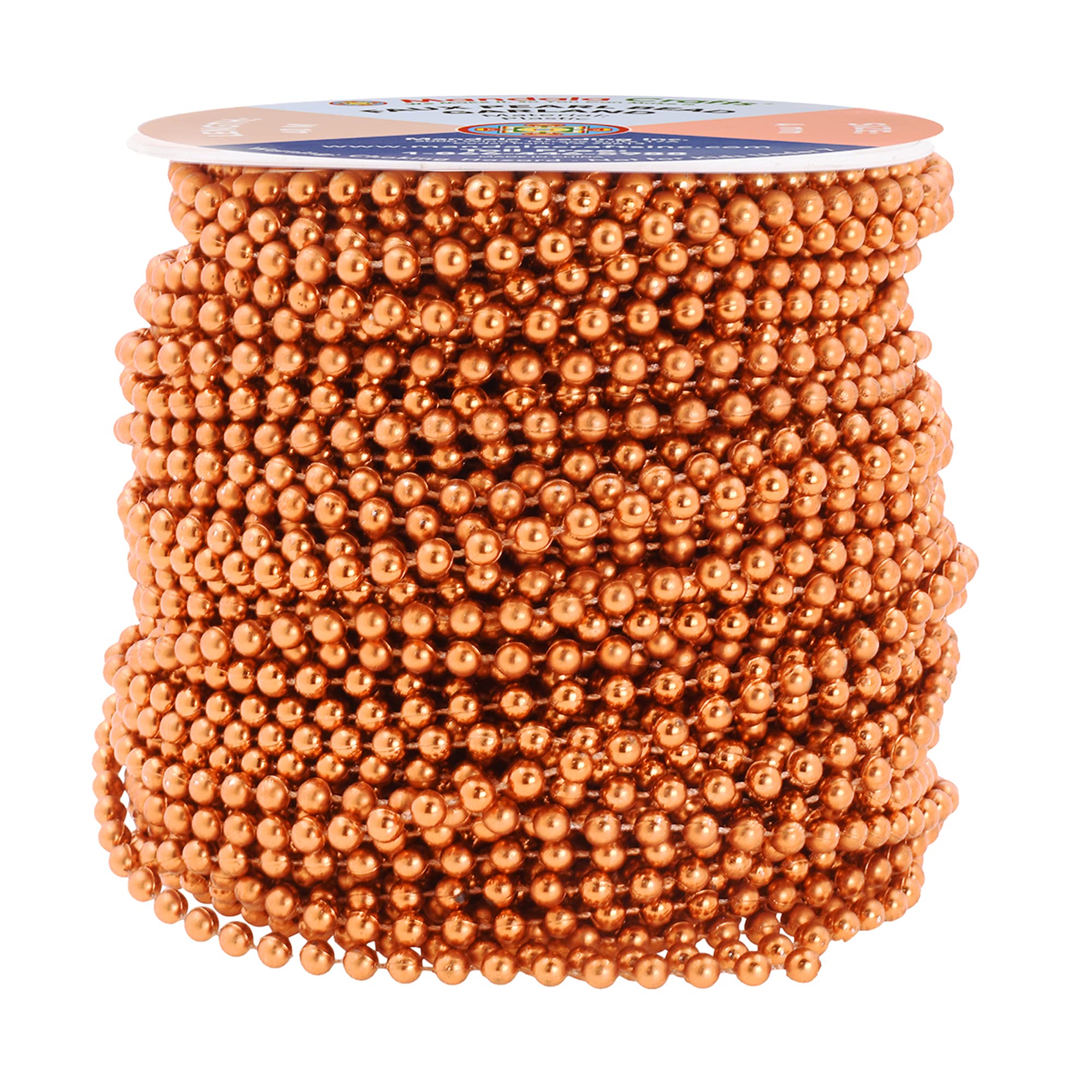 Mandala Crafts Faux Pearl Beads Garland Pearl Bead Roll String Strand for Wedding, Decorating, Trees, Crafts