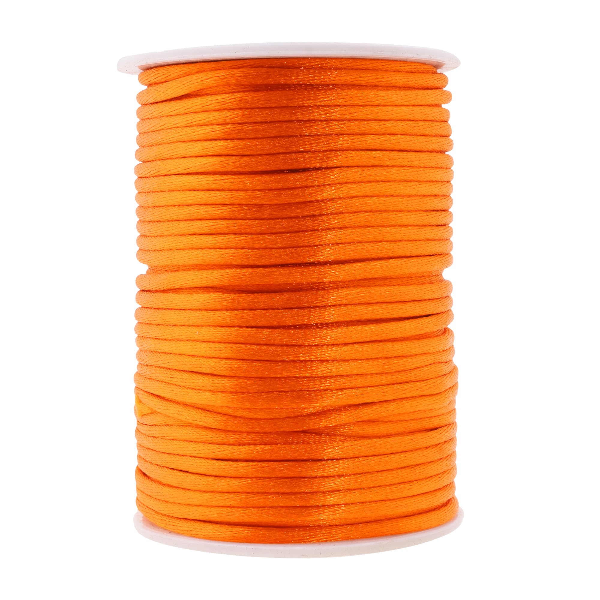 Mandala Crafts Satin Rattail Cord String from Nylon for Chinese Knot, Macrame, Trim, Jewelry Making