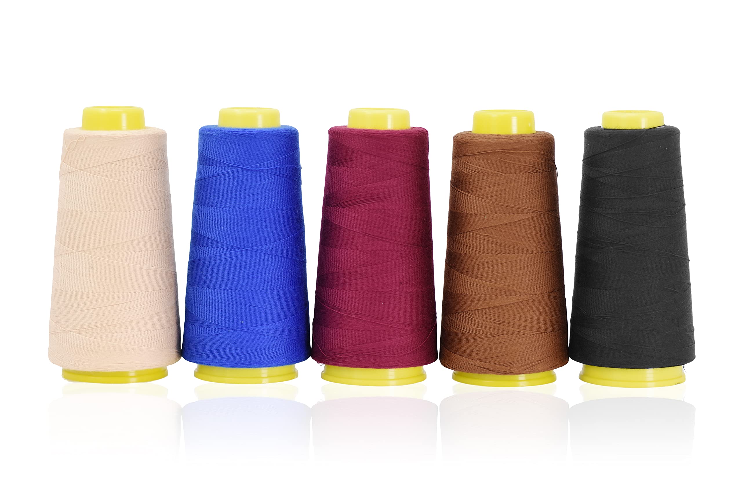 Mandala Crafts Mercerized Cotton Thread for Sewing Machine Hand Sewing - 50WT Cotton Cone Sewing Thread - 50S/2 Machine Quilting Thread Cotton Embroidery Thread