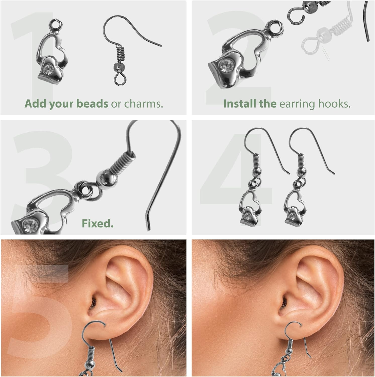 Mandala Crafts Earring Hooks for Jewelry Making - Earring Making Kit - Earring Hook Earring Kit for Making Earrings