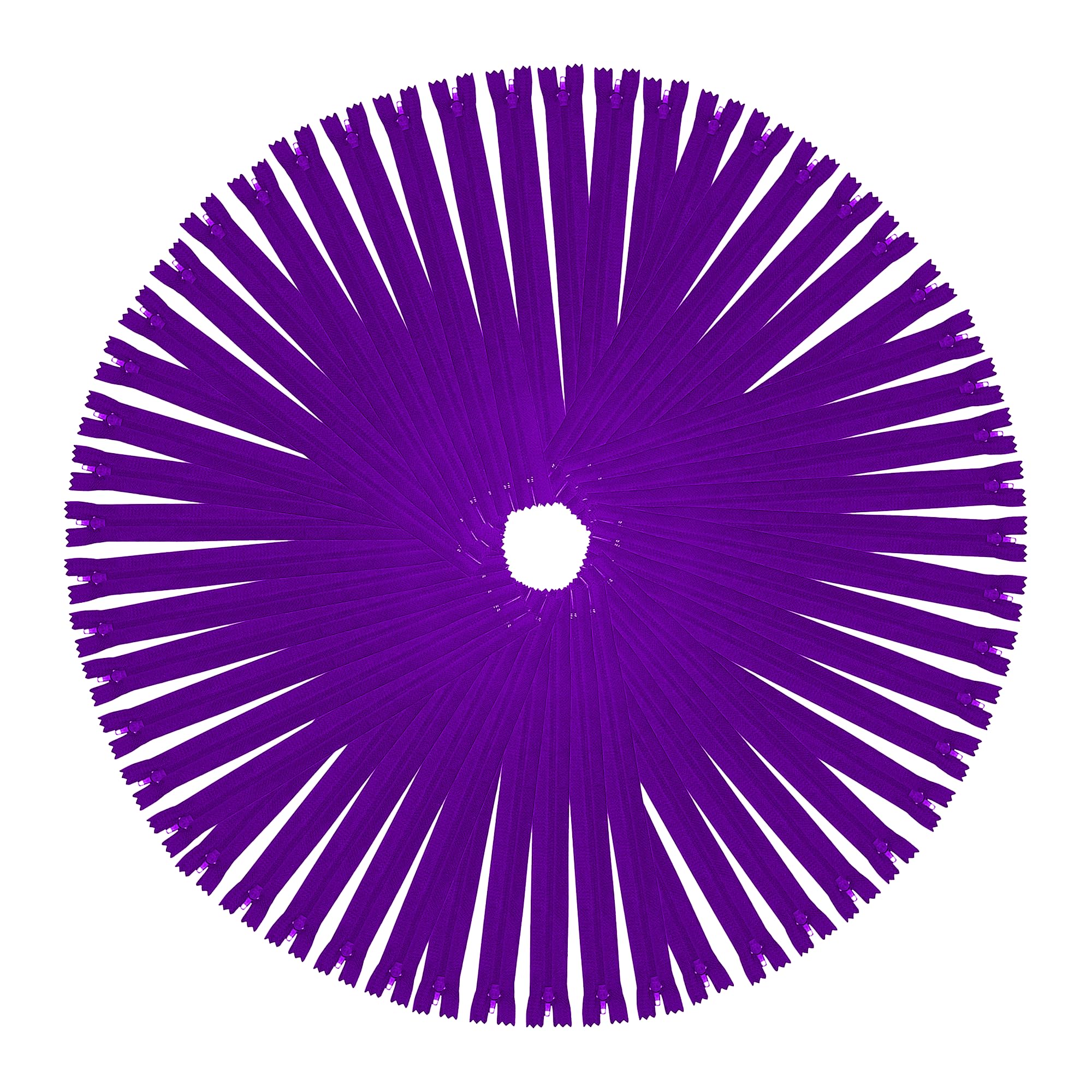 Mandala Crafts Purple Nylon Zippers for Sewing Zipper in Bulk - Purple Zippers Sewing Supplies - Purple Sewing Zippers for Tailor Zipper Replacement