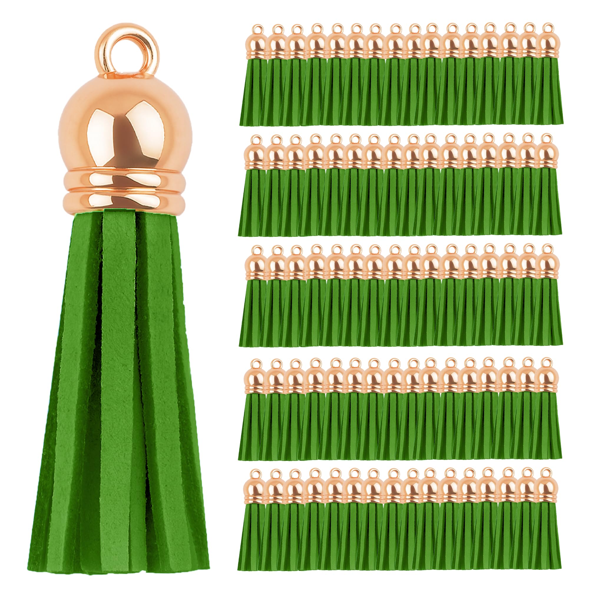 Mandala Crafts Faux Leather Suede Tassel with Loop for Keychains, Jewelry Making, Bookmarks, Books, Gifts, Pillows