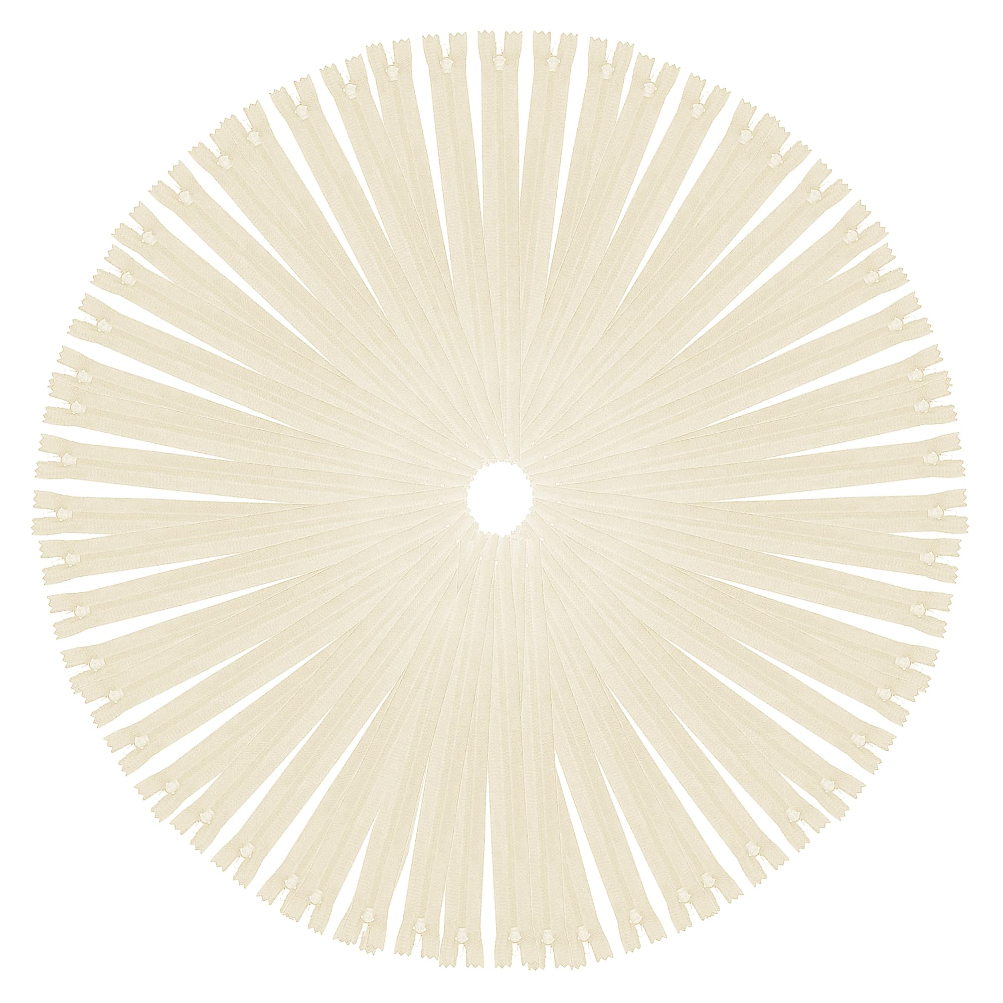 Cream Hidden Zippers - Cream Invisible Zippers - Zippers for Sewing Crafts - #3 Sewing Zippers Bulk Cream Zipper Supplies