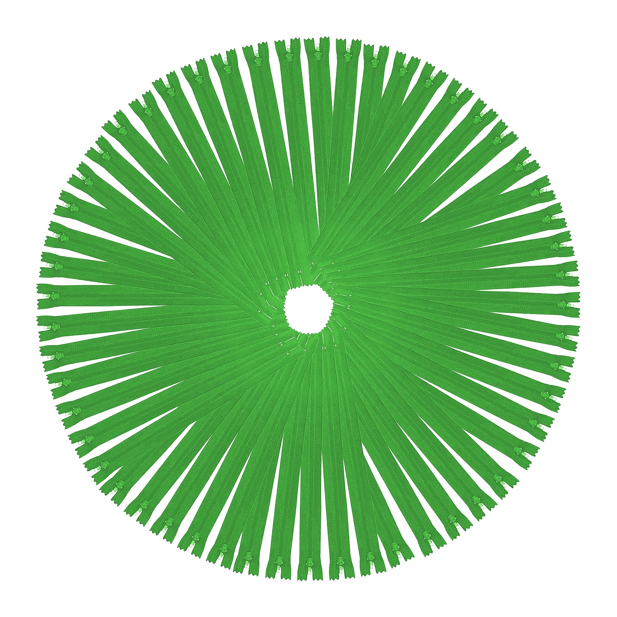 Mandala Crafts Green Nylon Zippers for Sewing Green Zipper in Bulk - Zippers Sewing Supplies - Green Sewing Zippers for Tailor Zipper Replacement