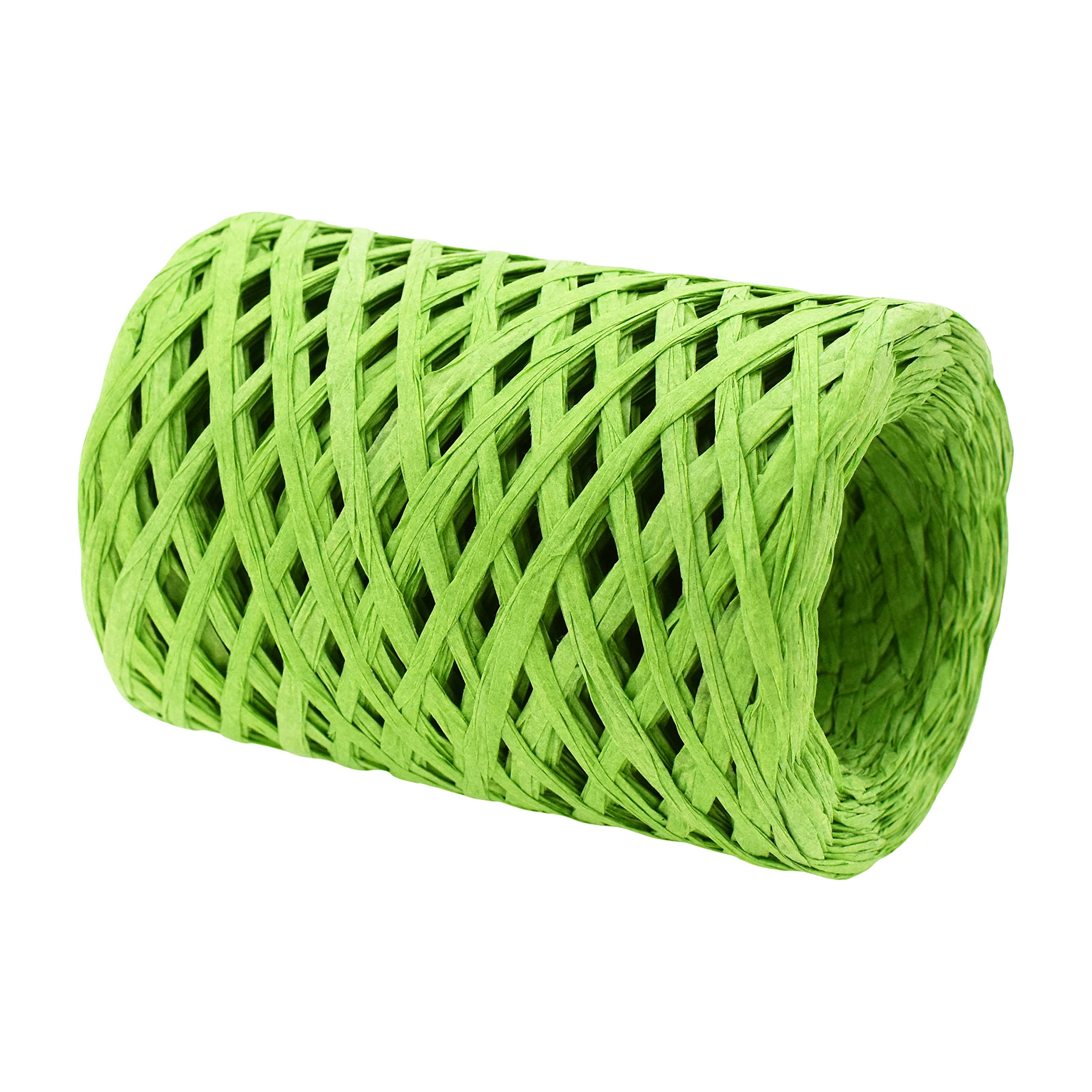 Mandala Crafts Matte Raffia Ribbon for Gift Wrapping - Raffia Natural Ribbon Bulk Roll - Twisted Paper Ribbon Twine Ribbon Raffia String for Weaving Decoration