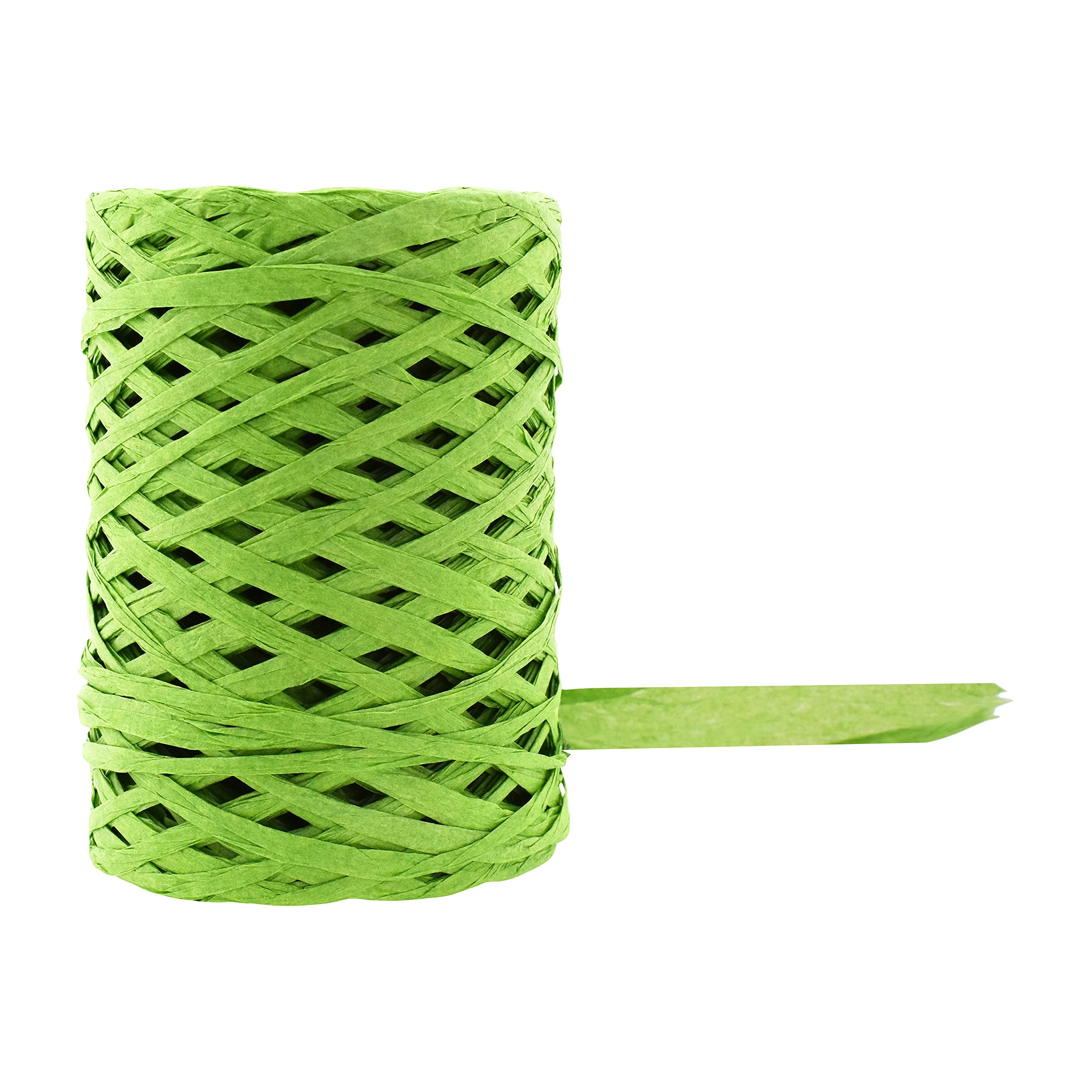 Mandala Crafts Matte Raffia Ribbon for Gift Wrapping - Raffia Natural Ribbon Bulk Roll - Twisted Paper Ribbon Twine Ribbon Raffia String for Weaving Decoration