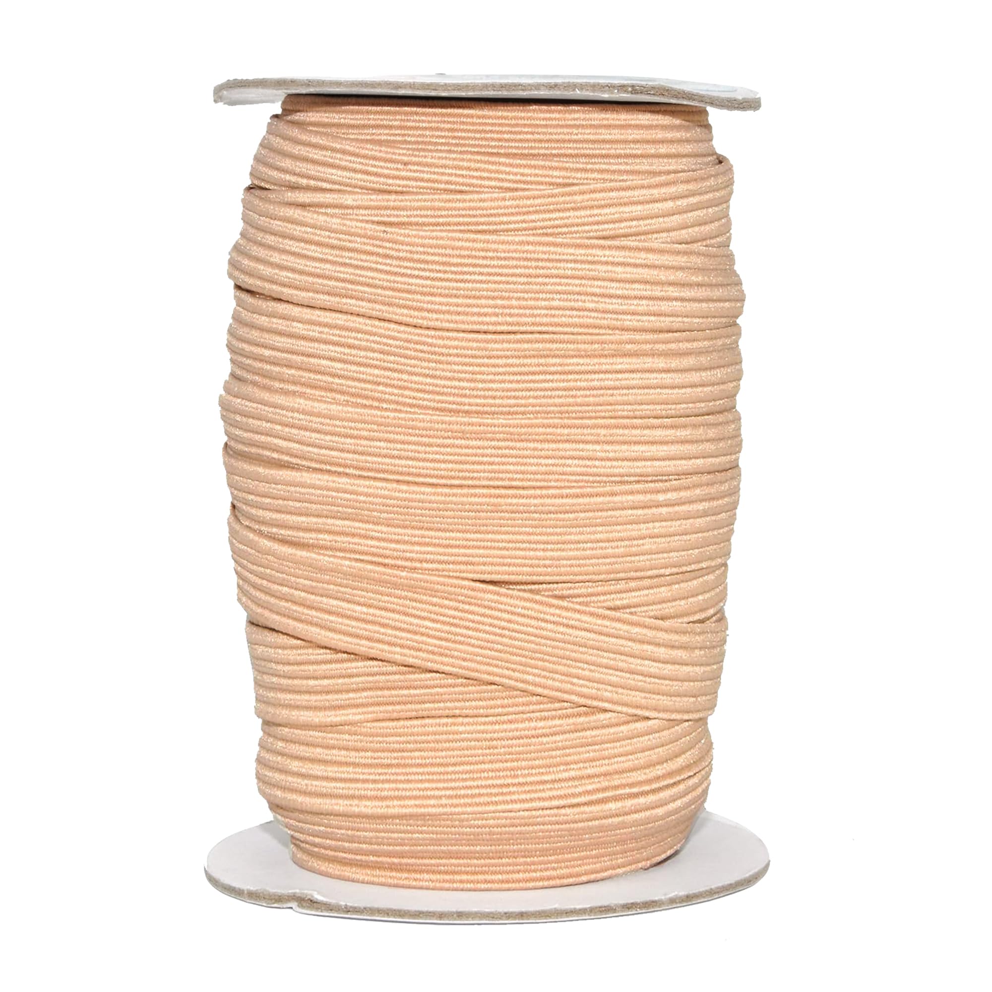 Mandala Crafts Flat Elastic Band - Braided Stretch Strap Cord Roll for Sewing and Crafting