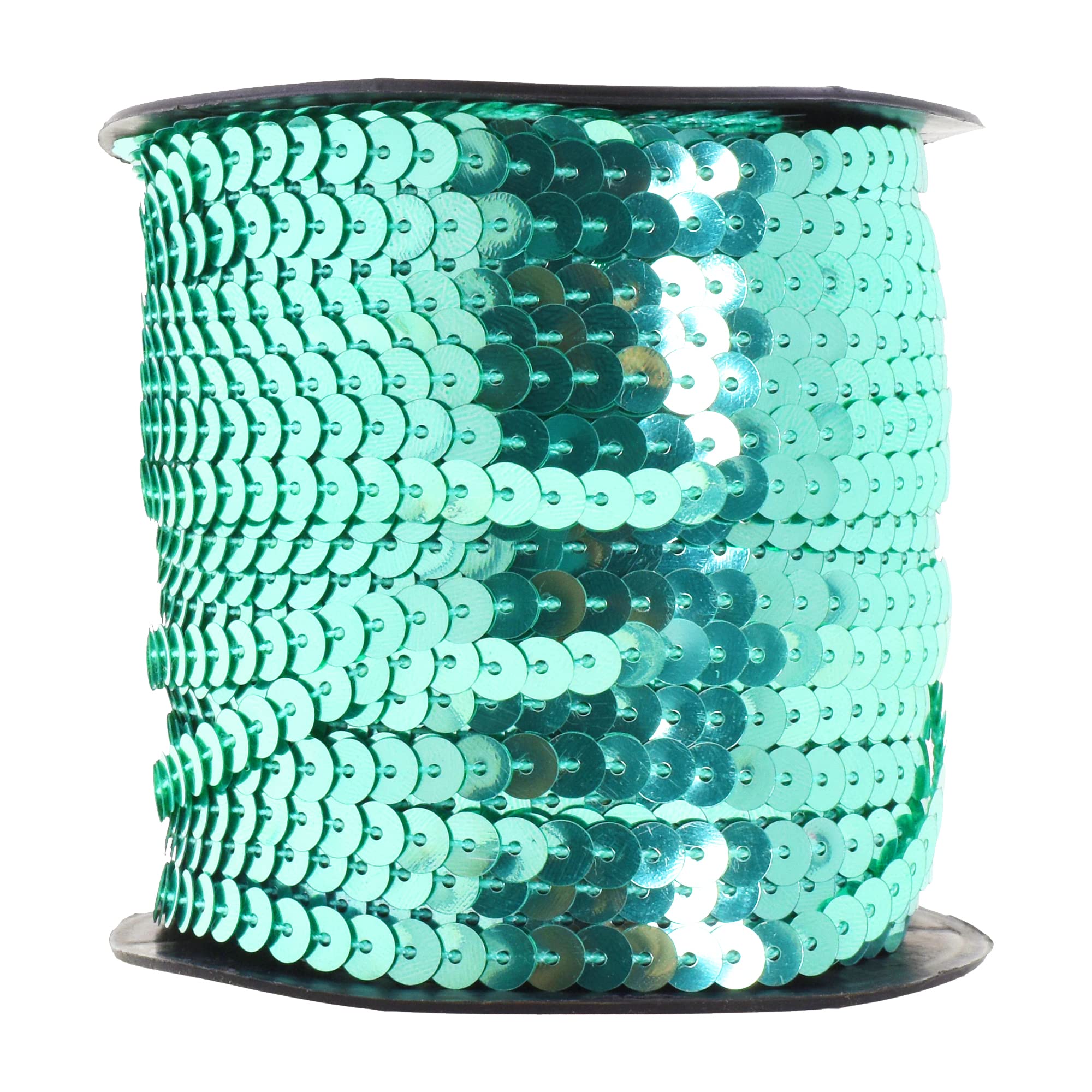 Mandala Crafts Flat Sequin Strip Trim on Strings for Crafts, Fringe, and Sewing; 100 Yard Roll