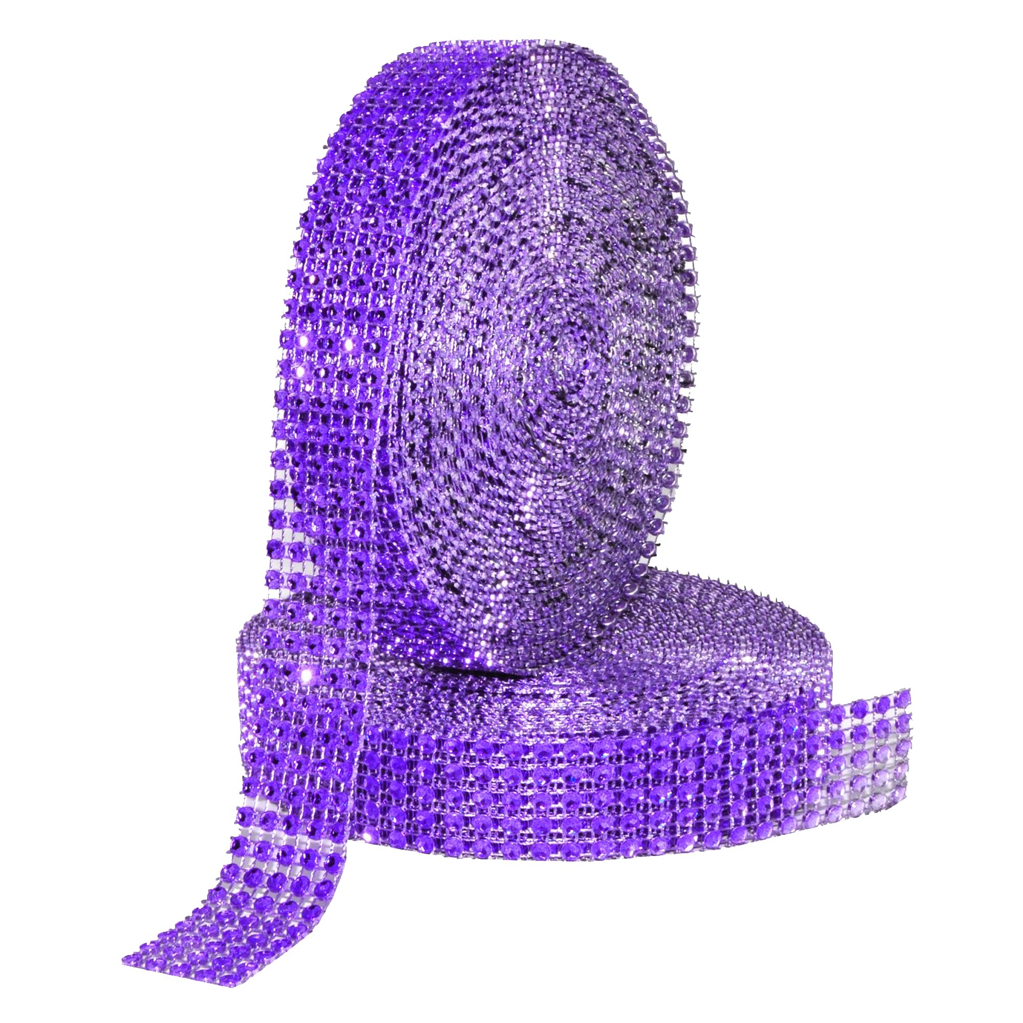 Mandala Crafts Faux Diamond Bling Wrap, Faux Rhinestone Crystal Mesh Ribbon Roll for Wedding, Party, Centerpiece, Cake, Vase Sparkling Decoration