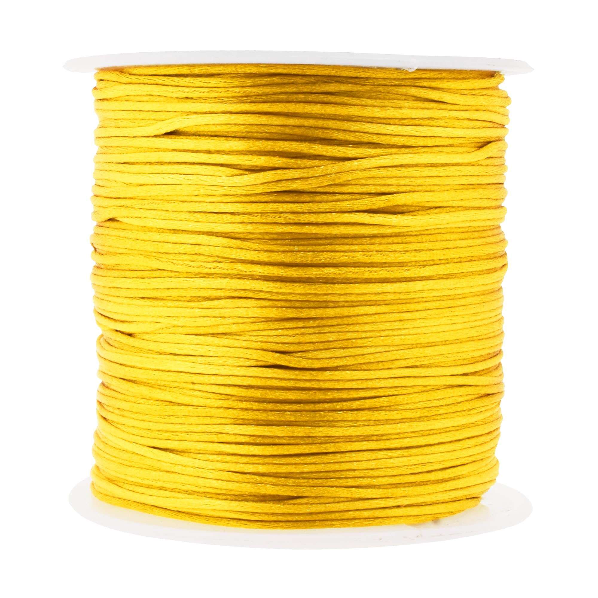 Mandala Crafts Satin Rattail Cord String from Nylon for Chinese Knot, Macrame, Trim, Jewelry Making