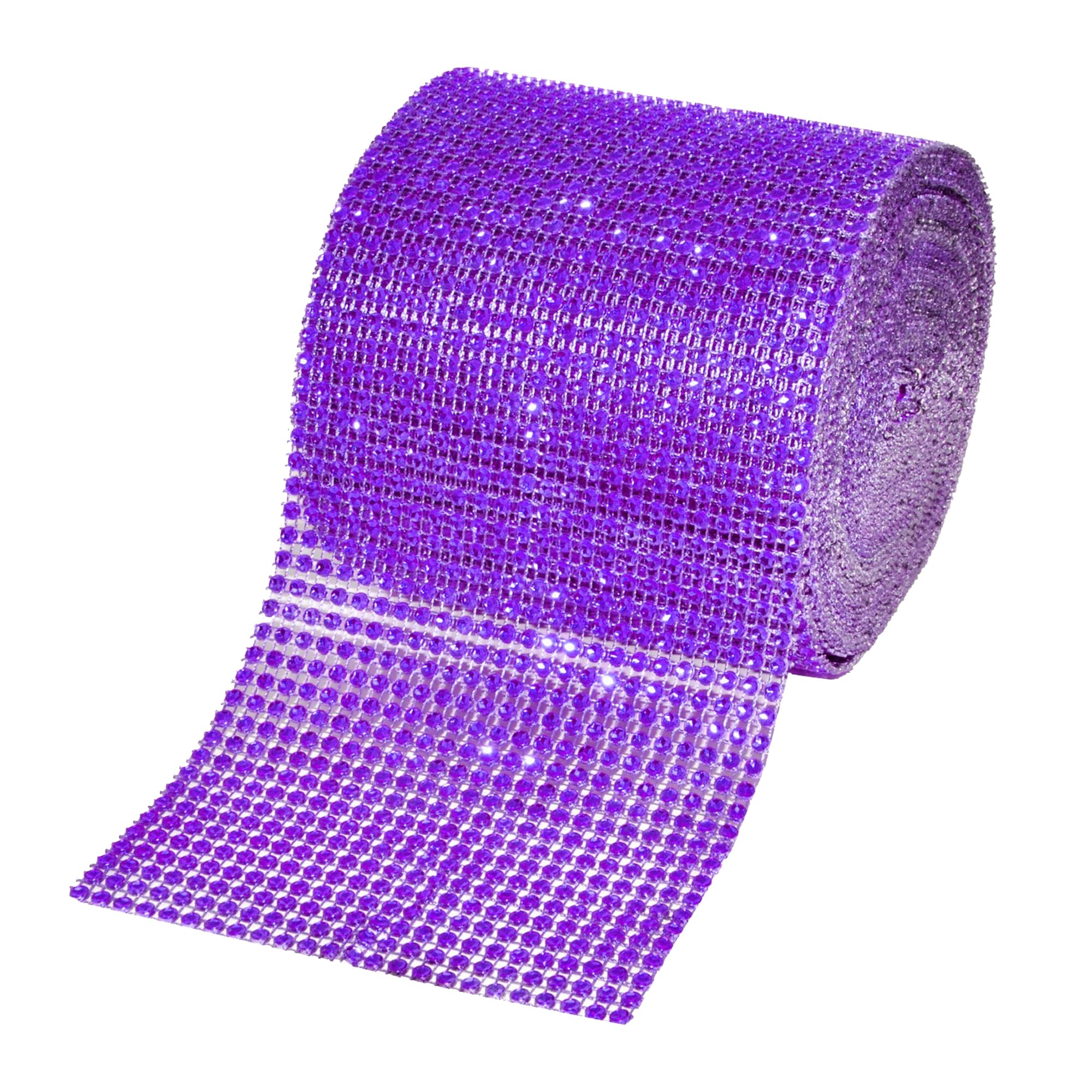 Mandala Crafts Faux Diamond Bling Wrap, Faux Rhinestone Crystal Mesh Ribbon Roll for Wedding, Party, Centerpiece, Cake, Vase Sparkling Decoration