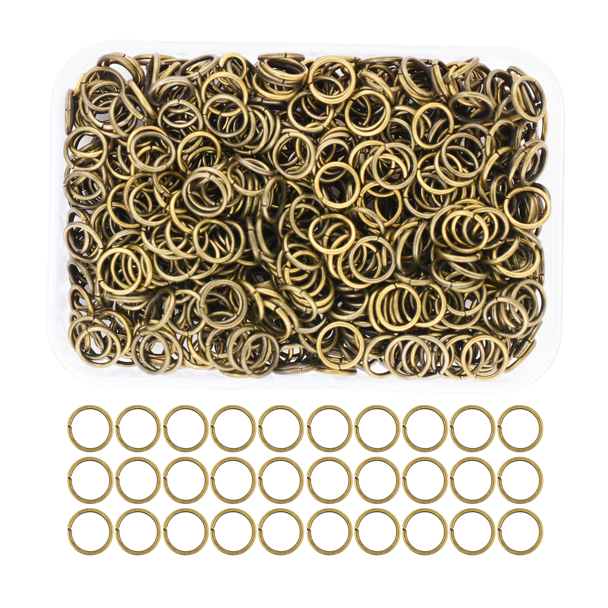 Mandala Crafts Small Jump Rings for Jewelry Making Metal Jump Rings for Crafts Jump Ring Jewelry O Rings Jump Ring Kit 1200 PCs 4mm 5mm 6mm 7mm 8mm 10mm Jump Rings 1200 PCs