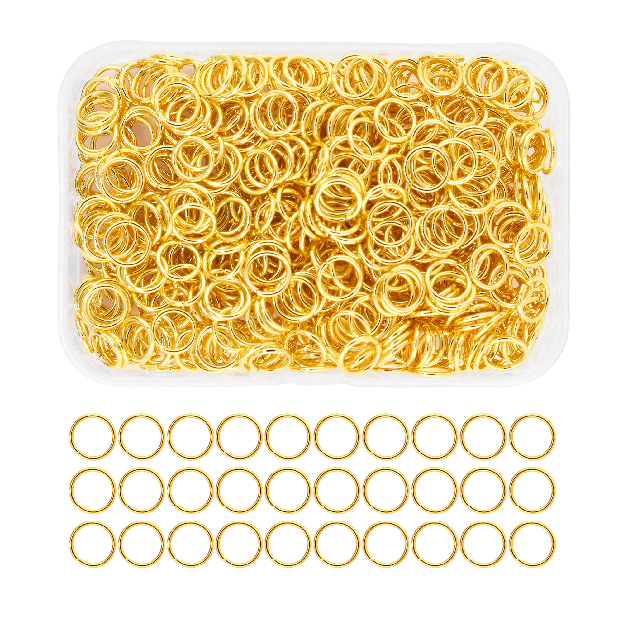 Mandala Crafts Small Jump Rings for Jewelry Making Metal Jump Rings for Crafts Jump Ring Jewelry O Rings Jump Ring Kit 1200 PCs 4mm 5mm 6mm 7mm 8mm 10mm Jump Rings 1200 PCs