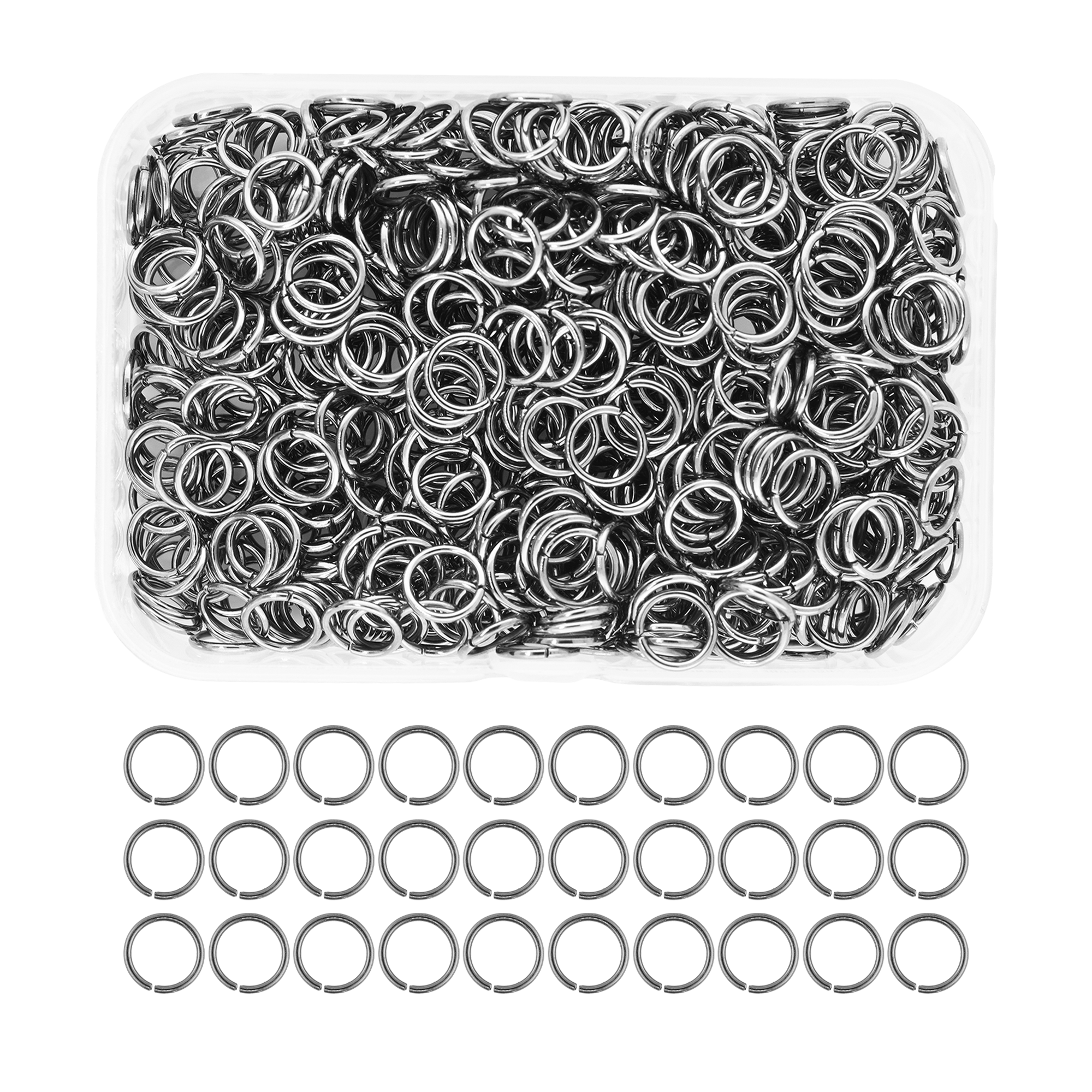 Mandala Crafts Small Jump Rings for Jewelry Making Metal Jump Rings for Crafts Jump Ring Jewelry O Rings Jump Ring Kit 1200 PCs 4mm 5mm 6mm 7mm 8mm 10mm Jump Rings 1200 PCs