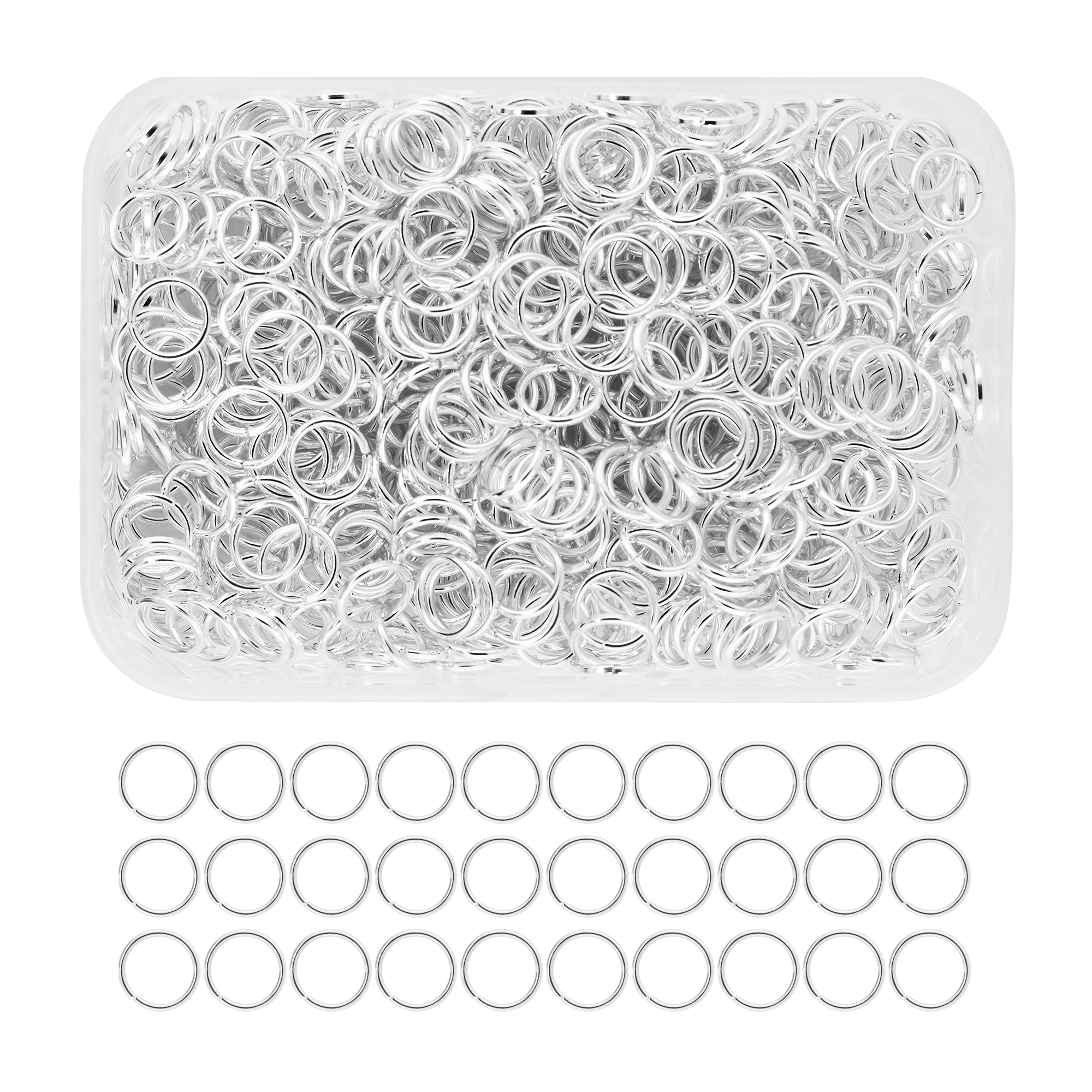 Mandala Crafts Small Jump Rings for Jewelry Making Metal Jump Rings for Crafts Jump Ring Jewelry O Rings Jump Ring Kit 1200 PCs 4mm 5mm 6mm 7mm 8mm 10mm Jump Rings 1200 PCs