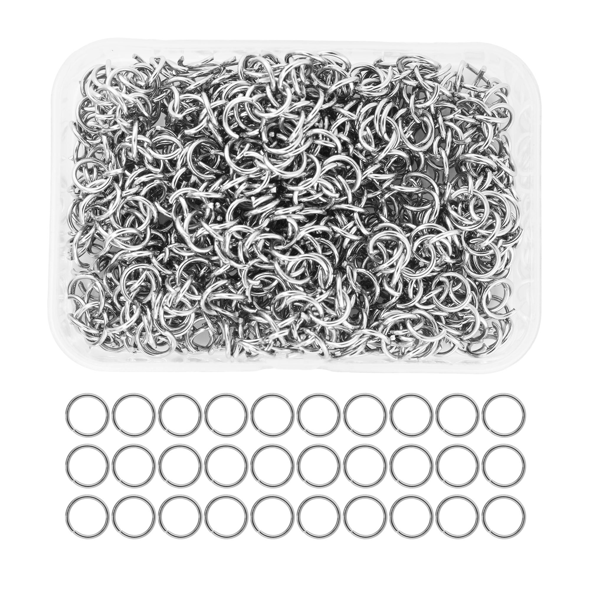 Mandala Crafts Small Jump Rings for Jewelry Making Metal Jump Rings for Crafts Jump Ring Jewelry O Rings Jump Ring Kit 1200 PCs 4mm 5mm 6mm 7mm 8mm 10mm Jump Rings 1200 PCs