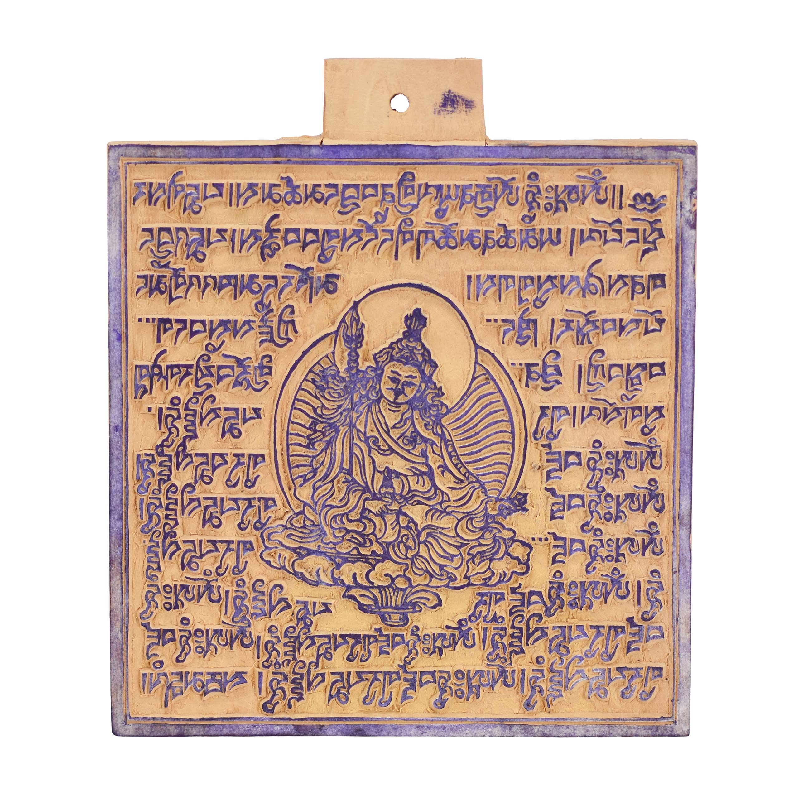 Mudra Crafts Guru Rinpoche Tibetan Prayer Flags Make Your Own Printing Block DIY Prayer Flags Making Kit with Blank Prayer Flags - Large 7 Inches Nepalese Prayer Flags DIY Kit